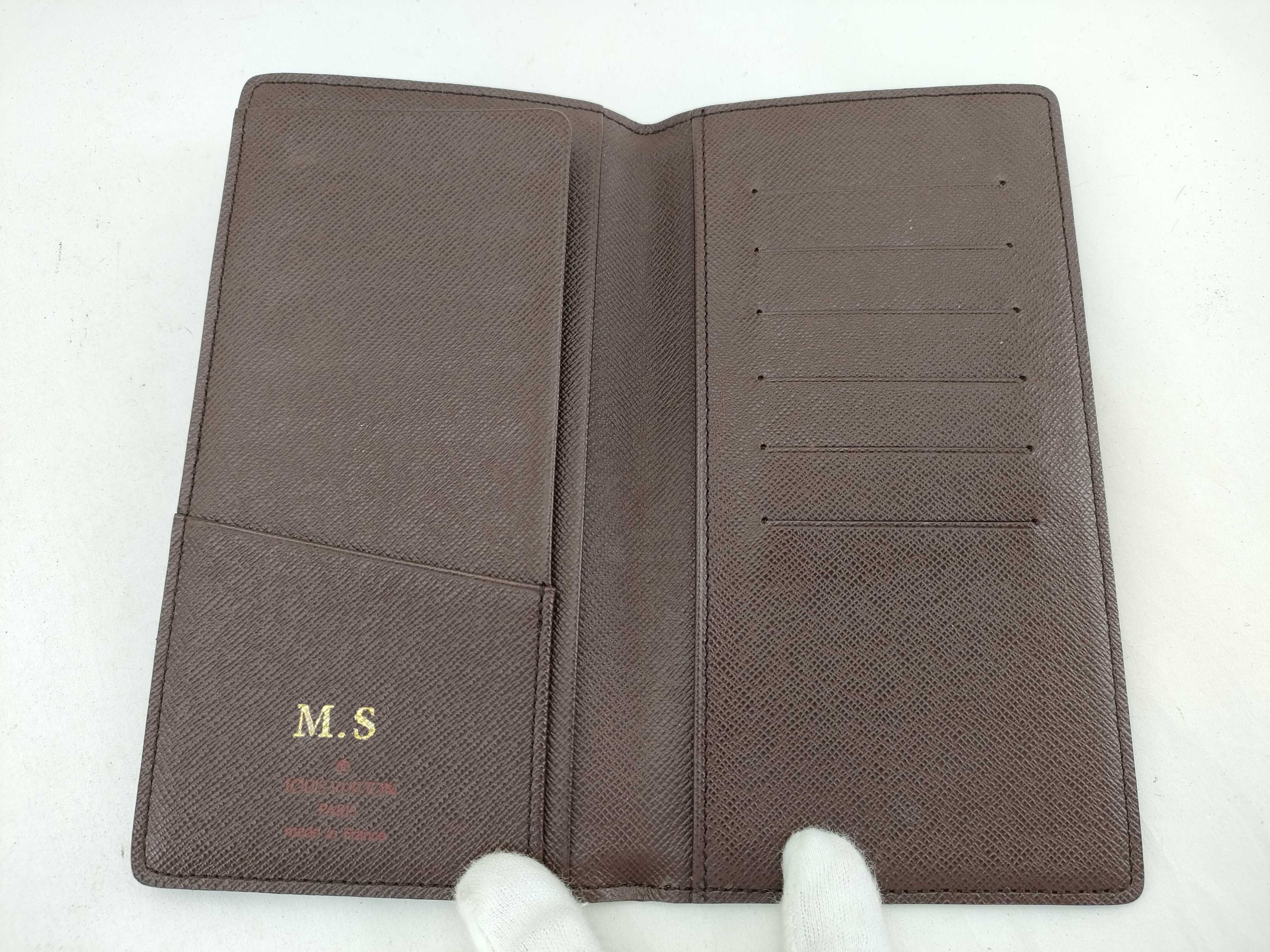 【水曜終了】(10708_0109)LOUIS VUITTON ダミエ N61823 ポルト バルー カルト クレディ ネーム入り 名前入 札入れ