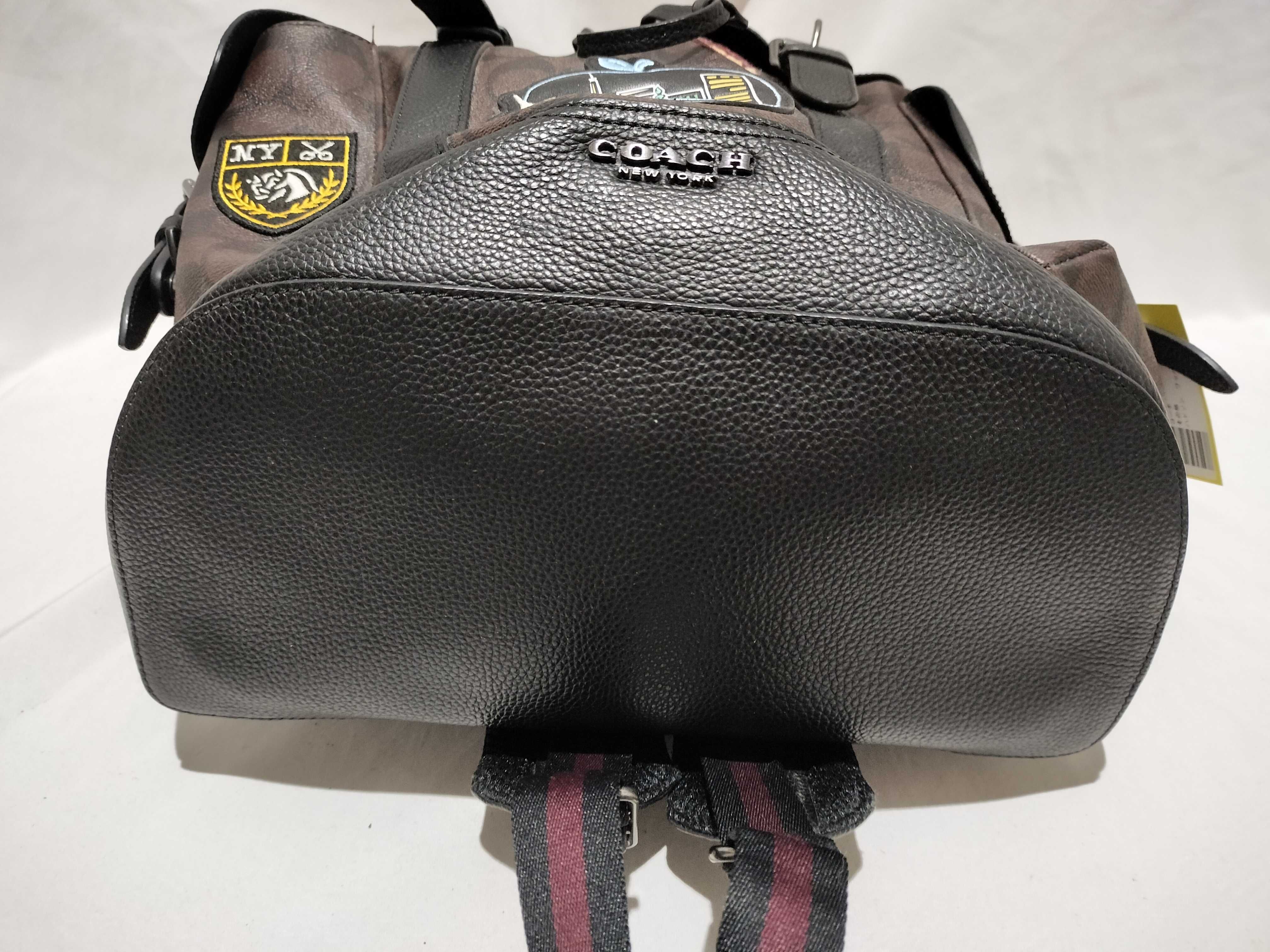 【水曜終了】(10699_0067)COACH ハドソン ワッペンバッグ リュックサック