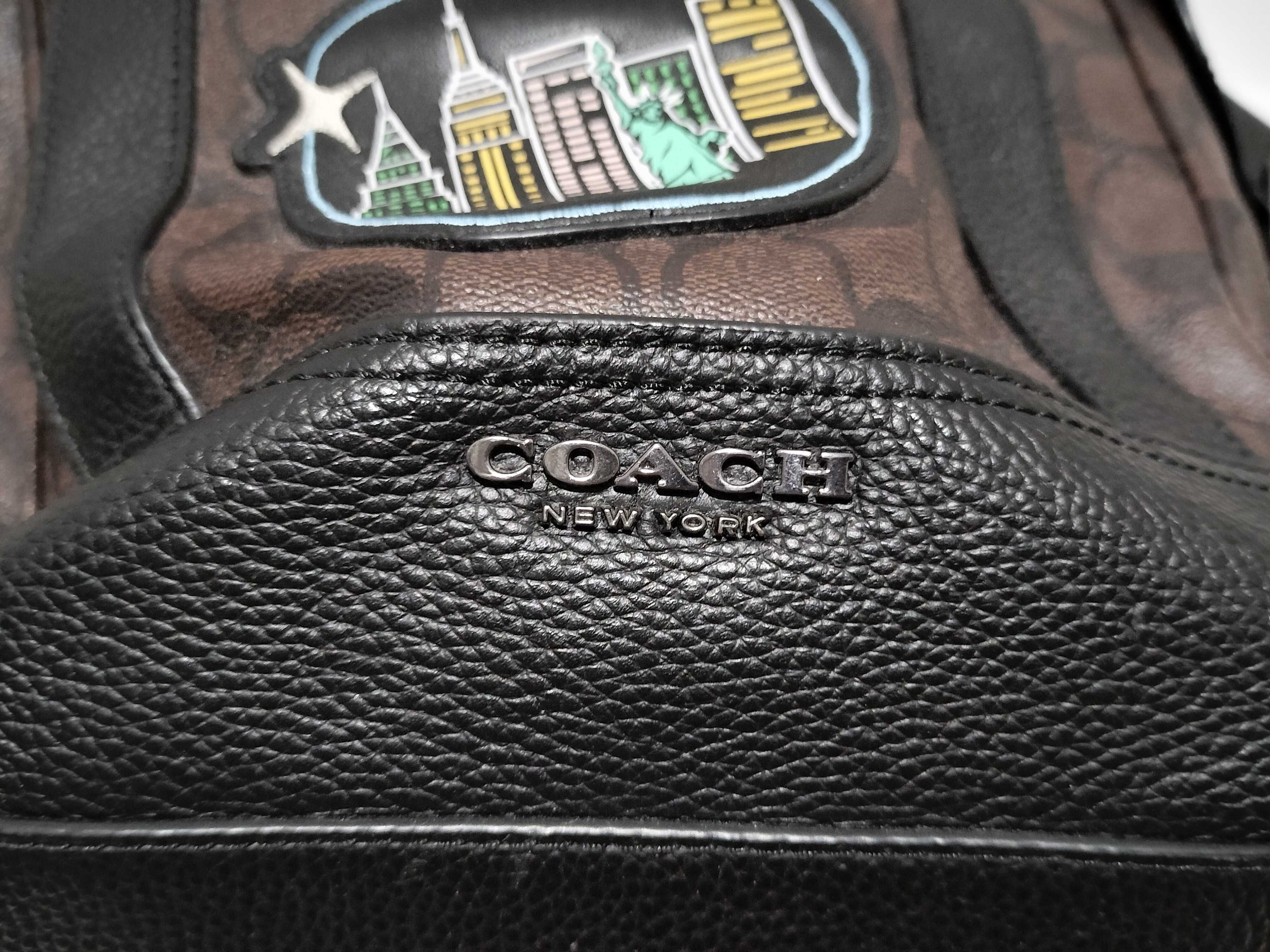 【水曜終了】(10699_0067)COACH ハドソン ワッペンバッグ リュックサック