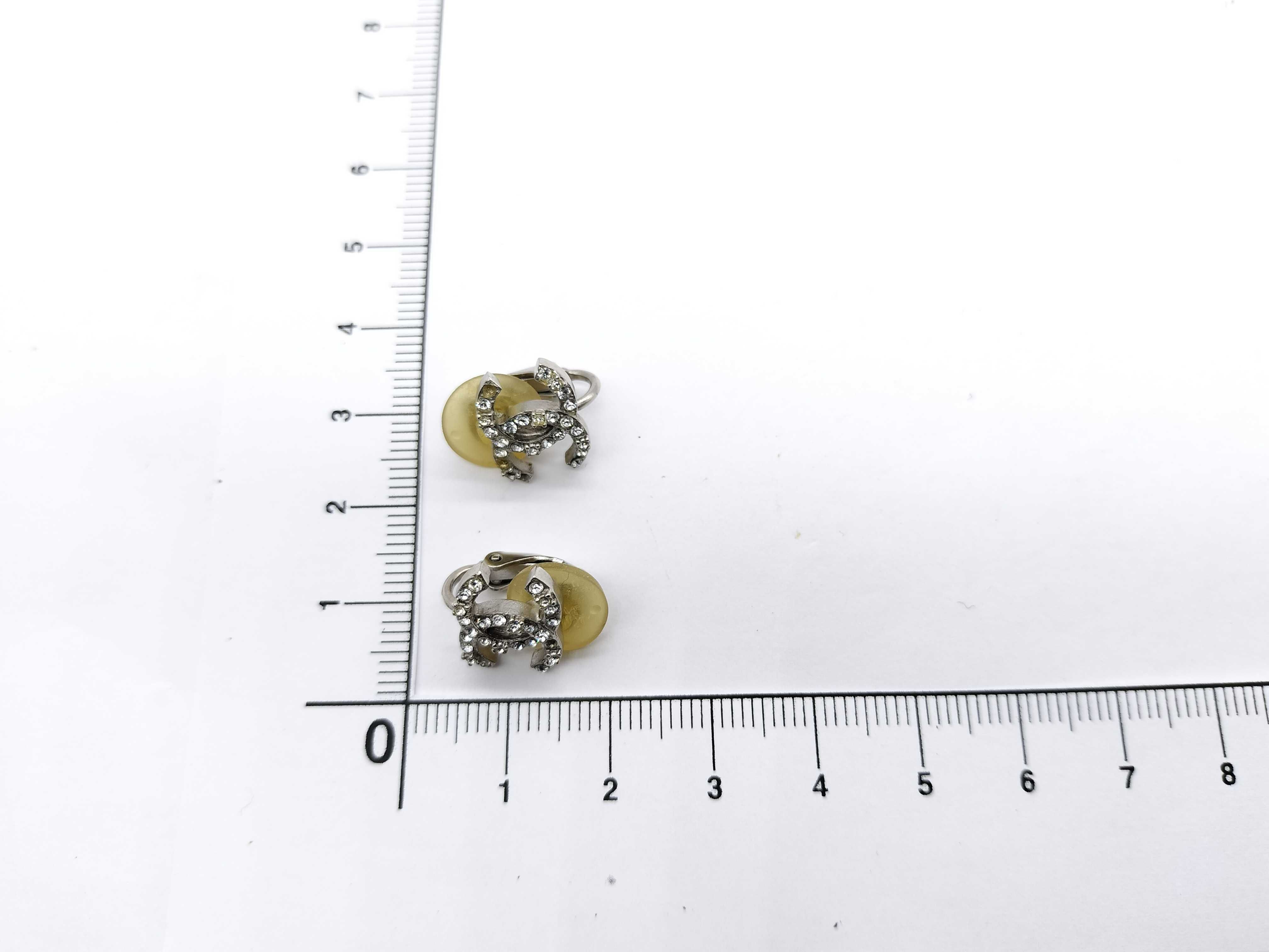 【水曜終了】(10707_0030)CHANEL P 20 B イヤリング ラインストーン シルバー イヤリング