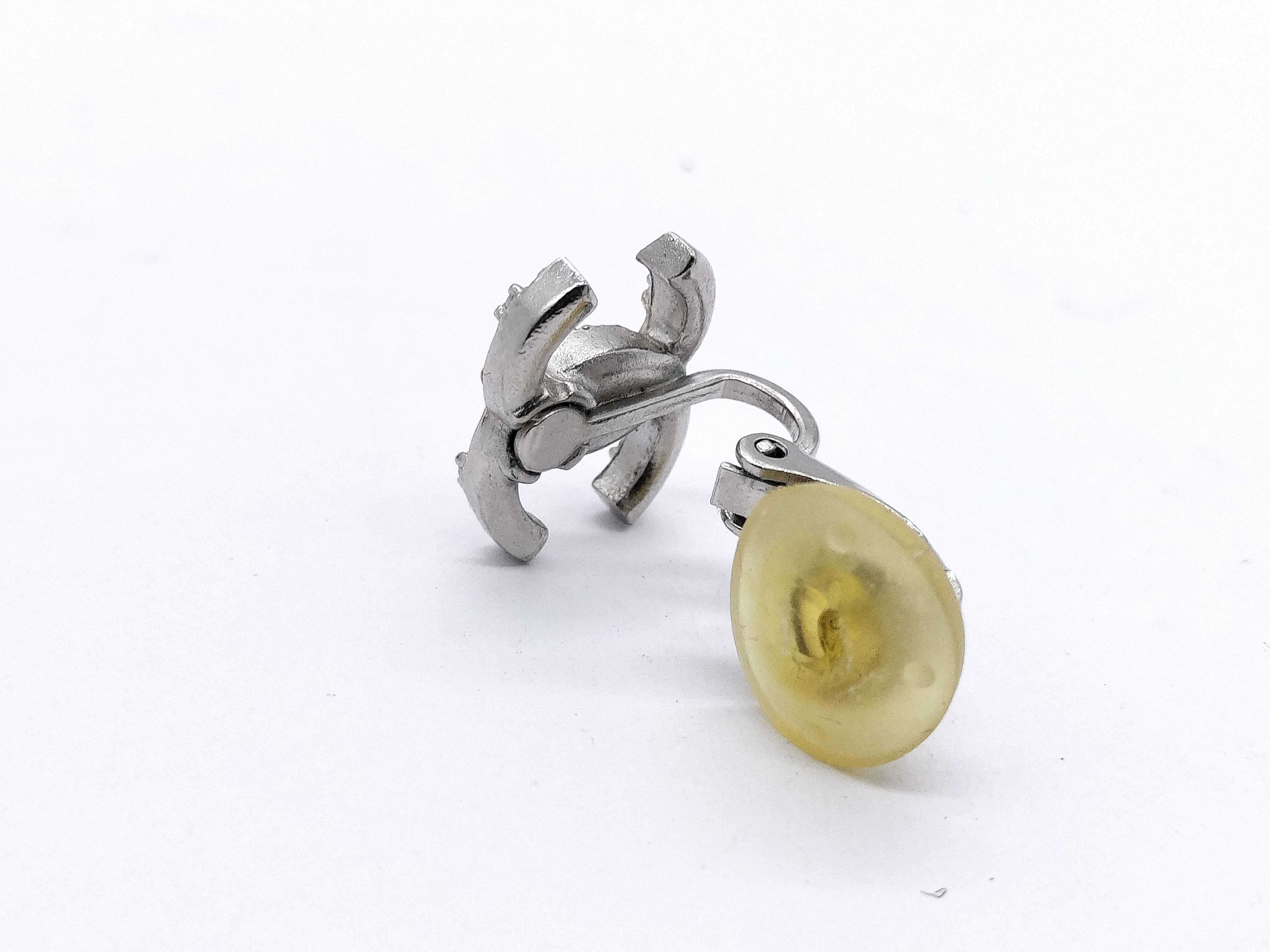 【水曜終了】(10707_0030)CHANEL P 20 B イヤリング ラインストーン シルバー イヤリング