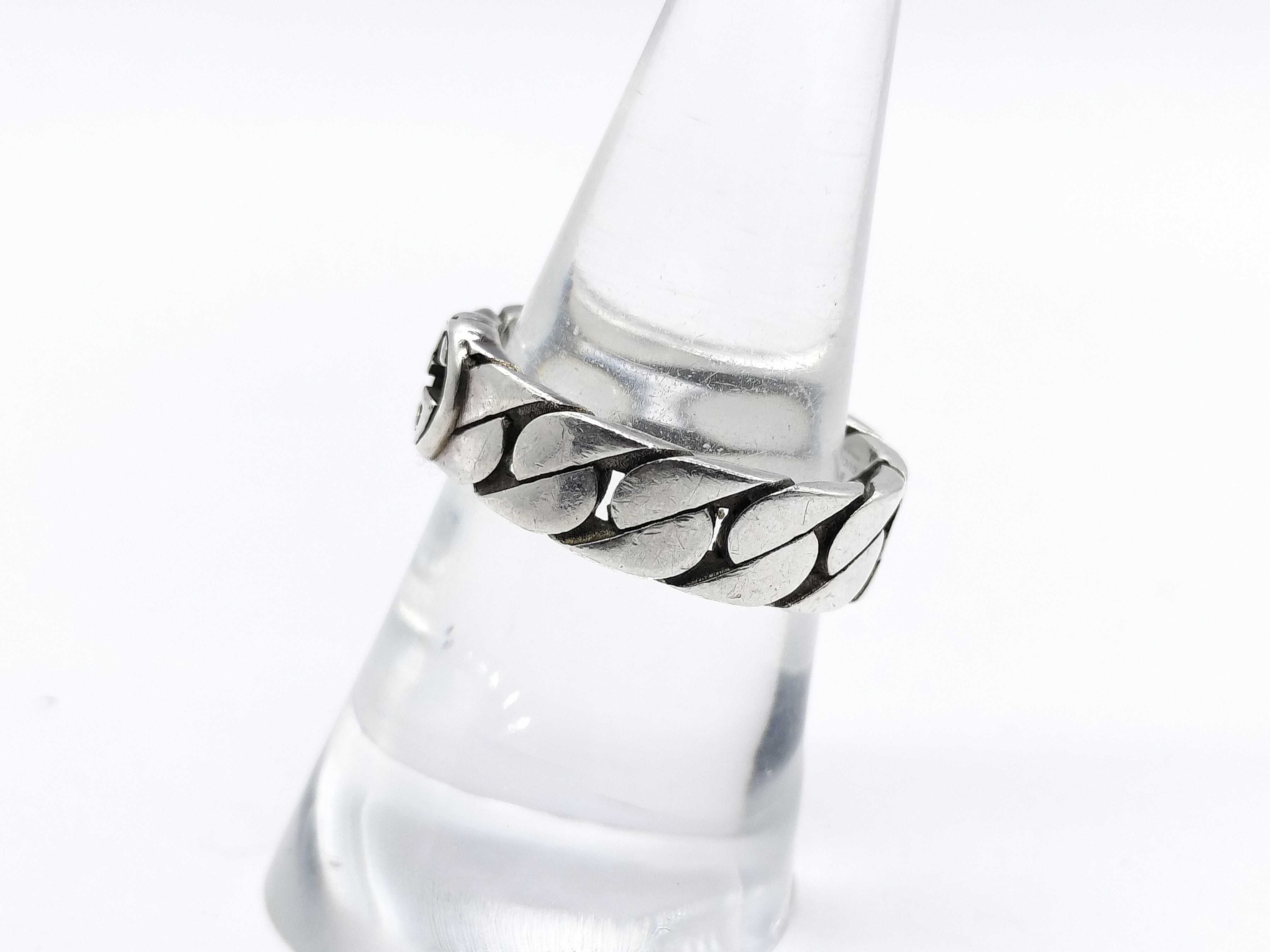 【水曜終了】(10709_0038)GUCCI インターロッキング リング 925 19号 リング