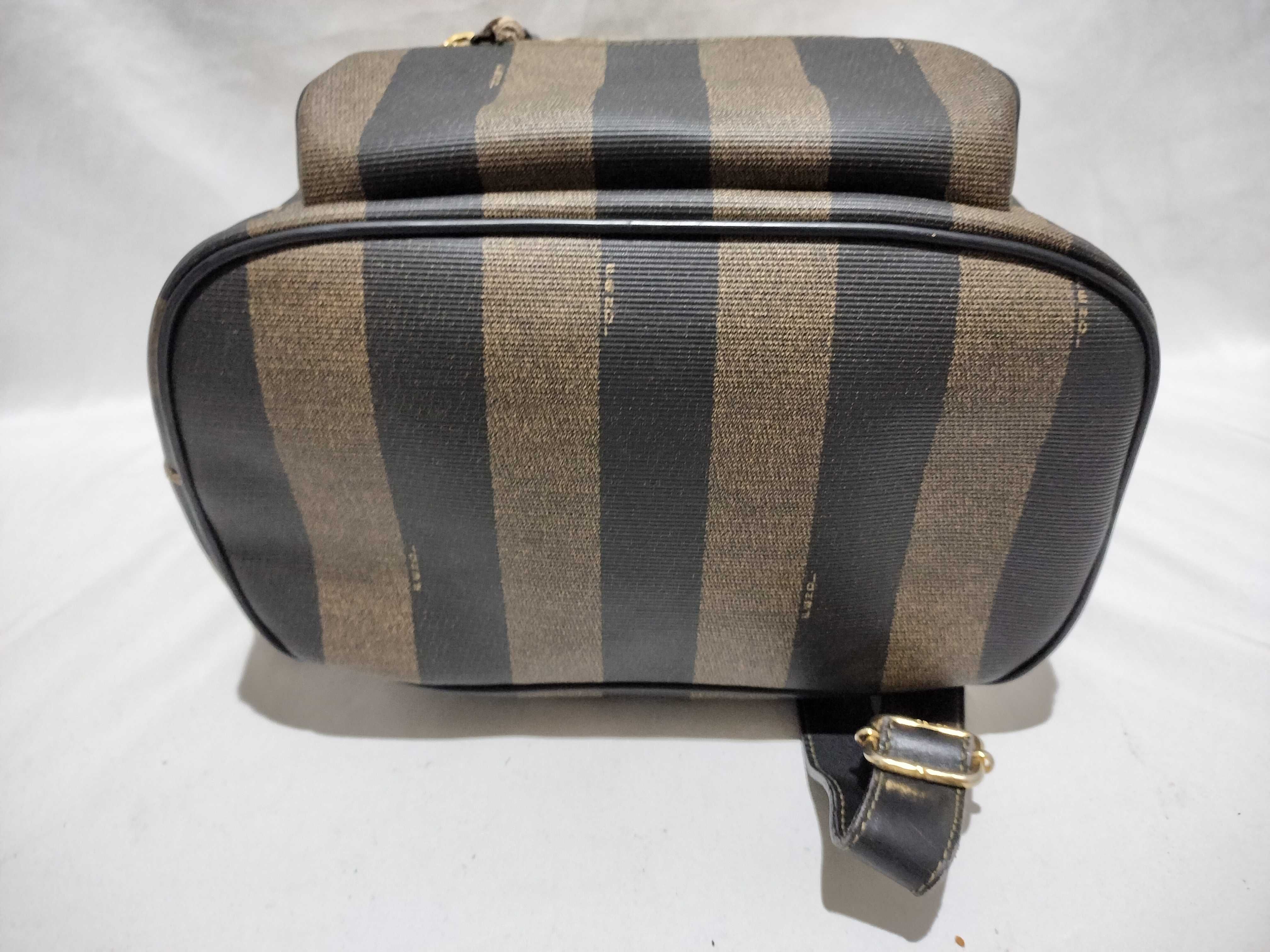 【水曜終了】(10709_0138)FENDI ペカン柄 紐 持ち手切れ リュックサック