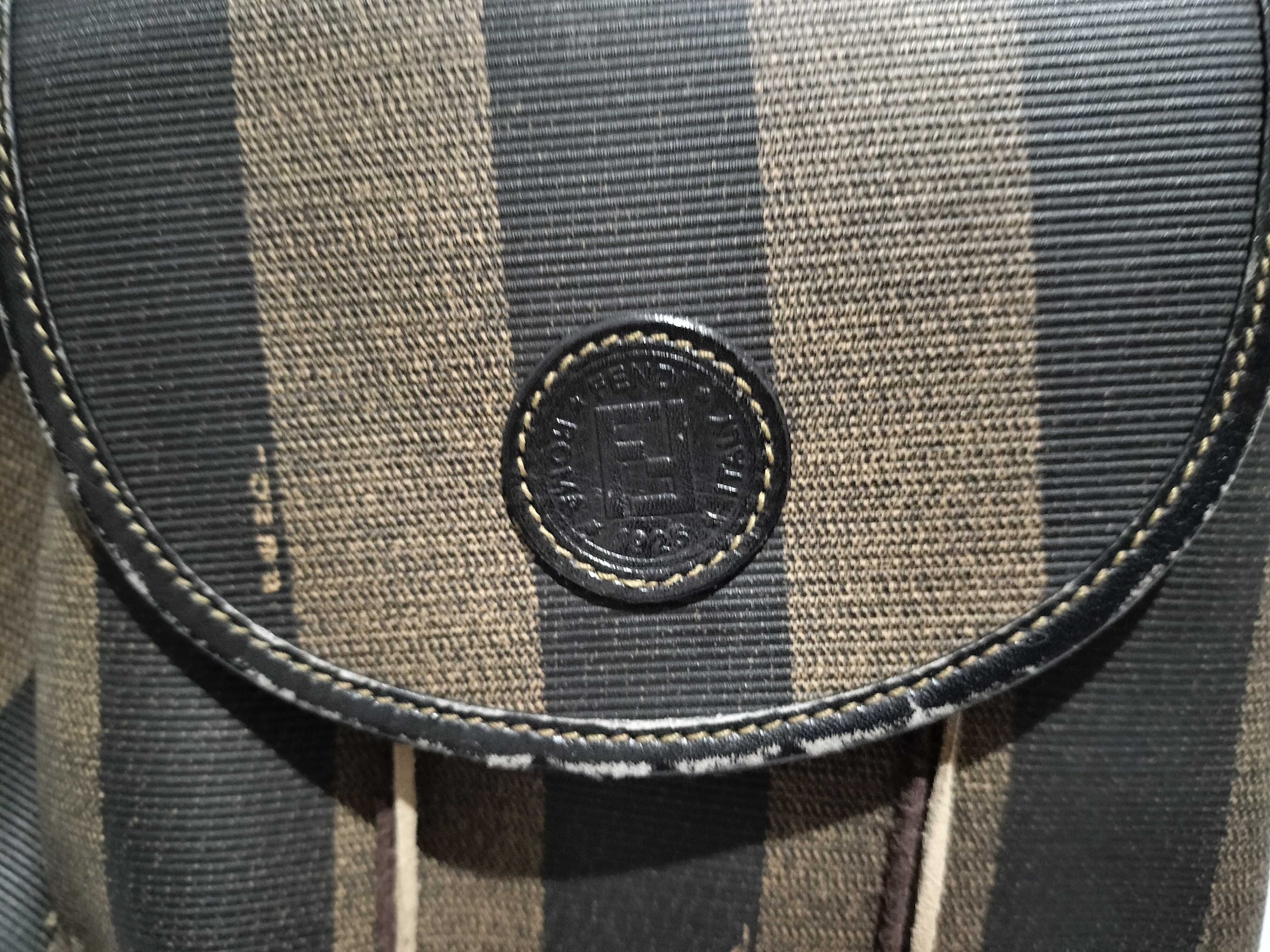 【水曜終了】(10709_0138)FENDI ペカン柄 紐 持ち手切れ リュックサック