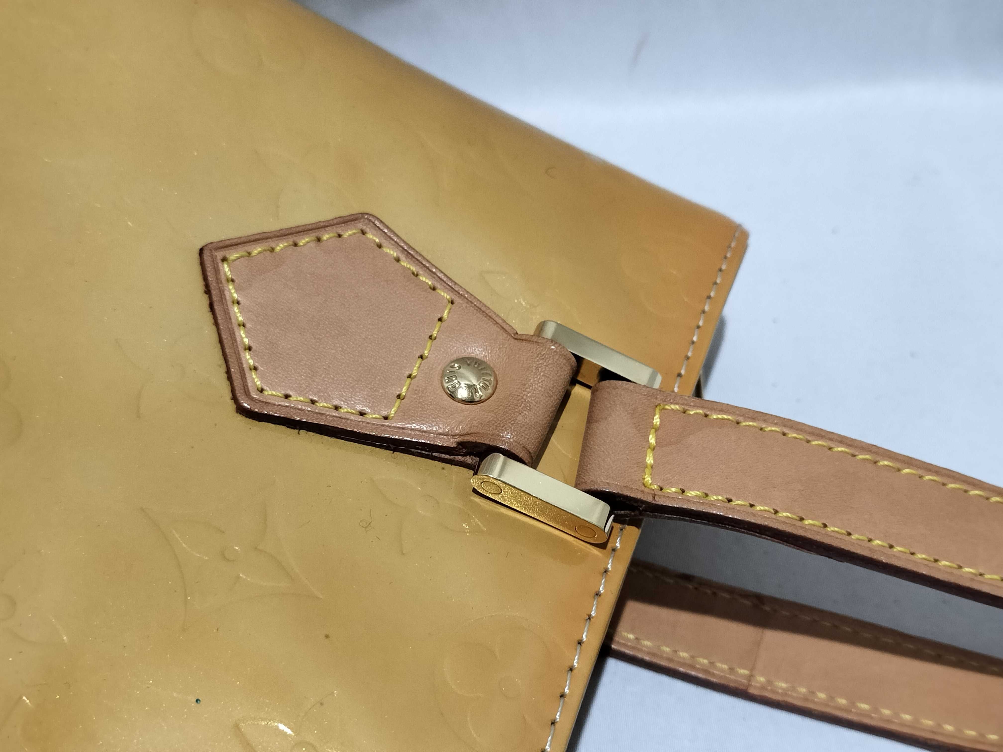 【水曜終了】(10708_0034)LOUIS VUITTON ヴェルニ ヒューストン ハンドバッグ