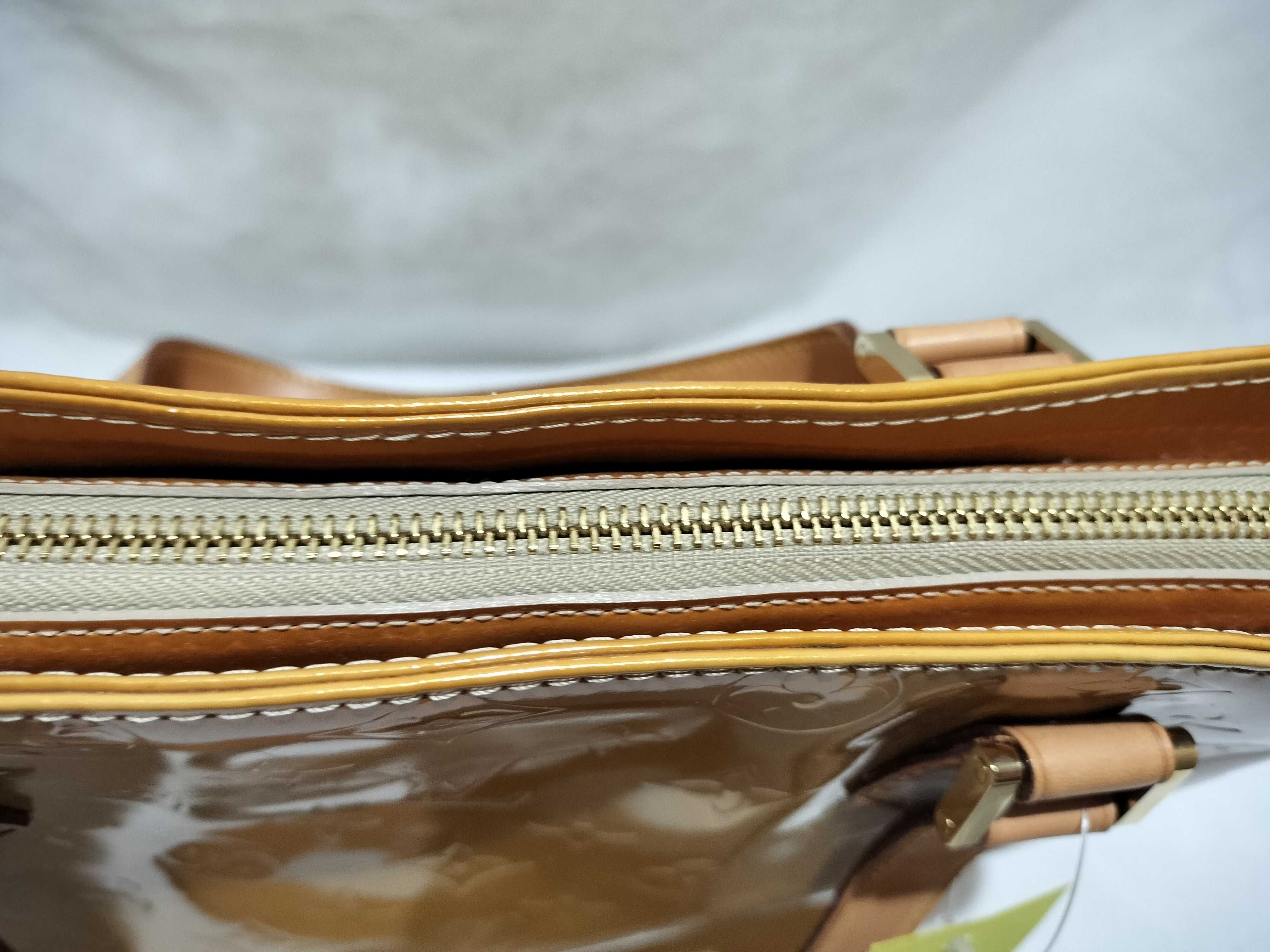 【水曜終了】(10708_0034)LOUIS VUITTON ヴェルニ ヒューストン ハンドバッグ