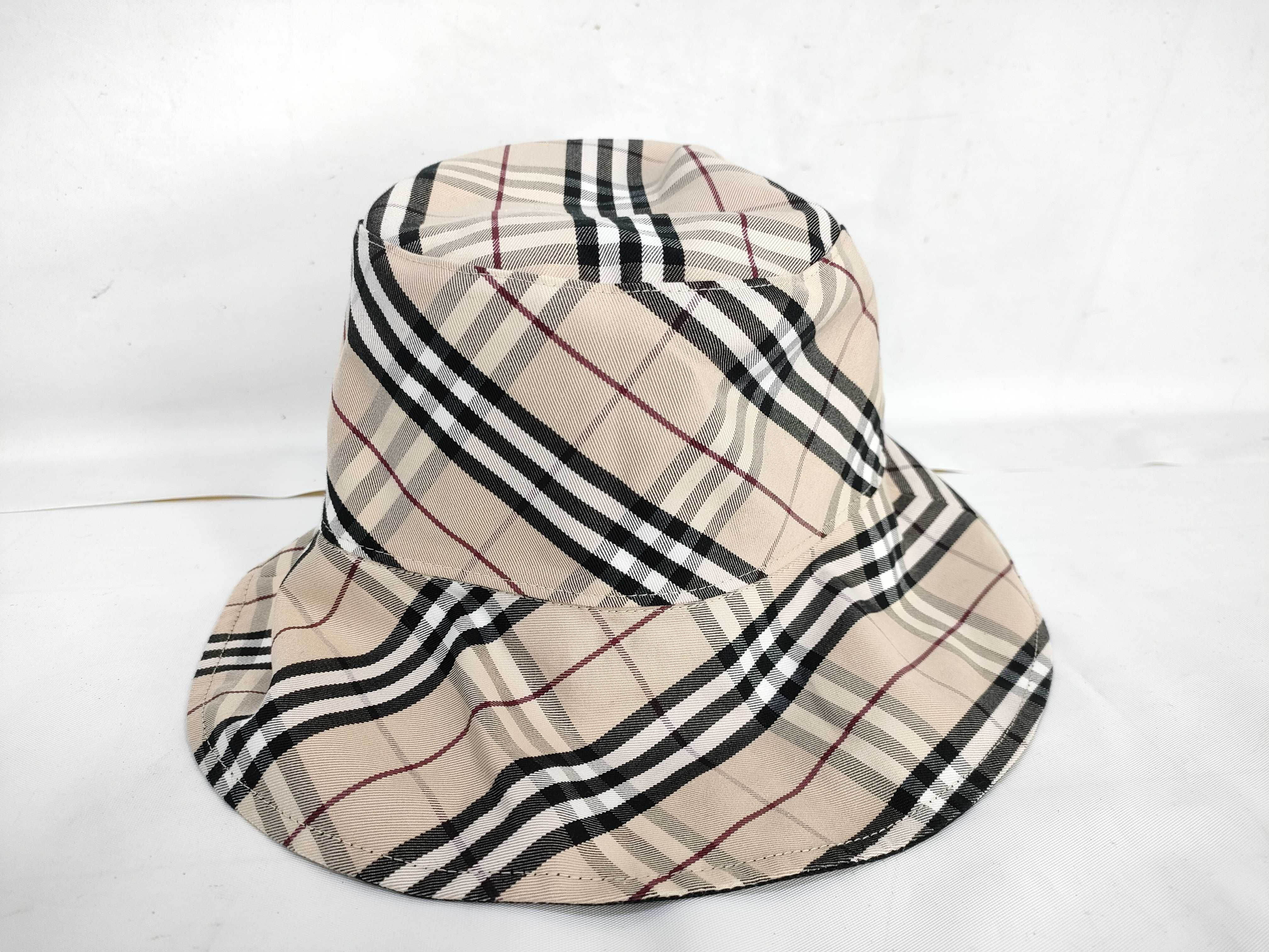 【水曜終了】(10700_0054)BURBERRY ノヴァチェック/バケットハット リバーシブル ブラック その他小物