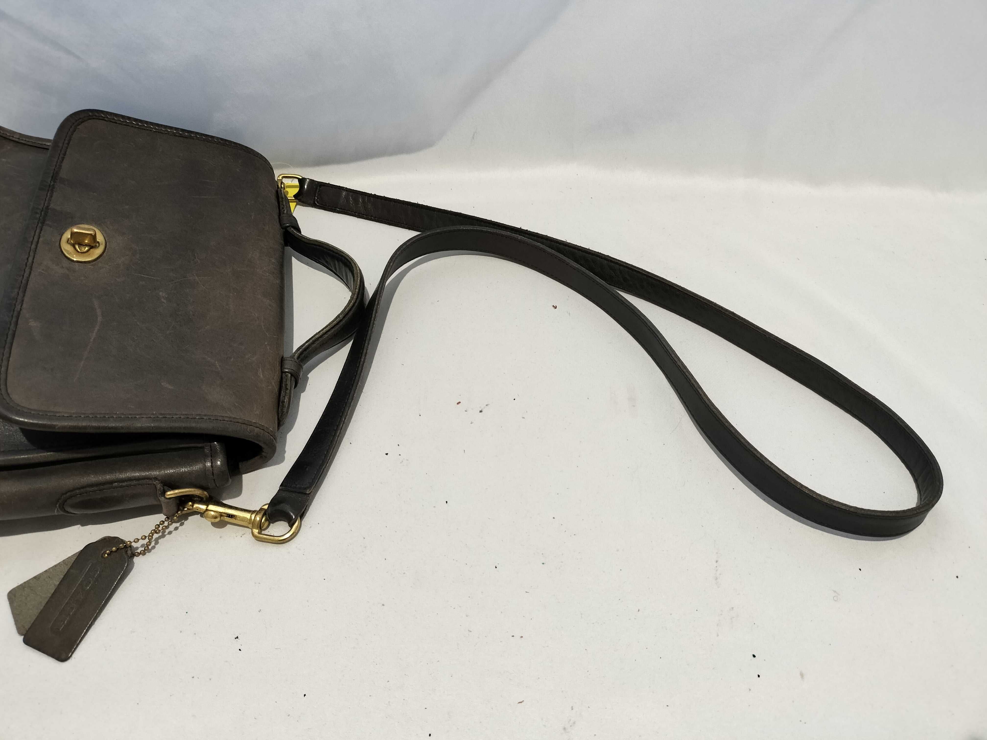 【水曜終了】(10699_0068)COACH オールド/レザー/ターンロック ショルダーバッグ