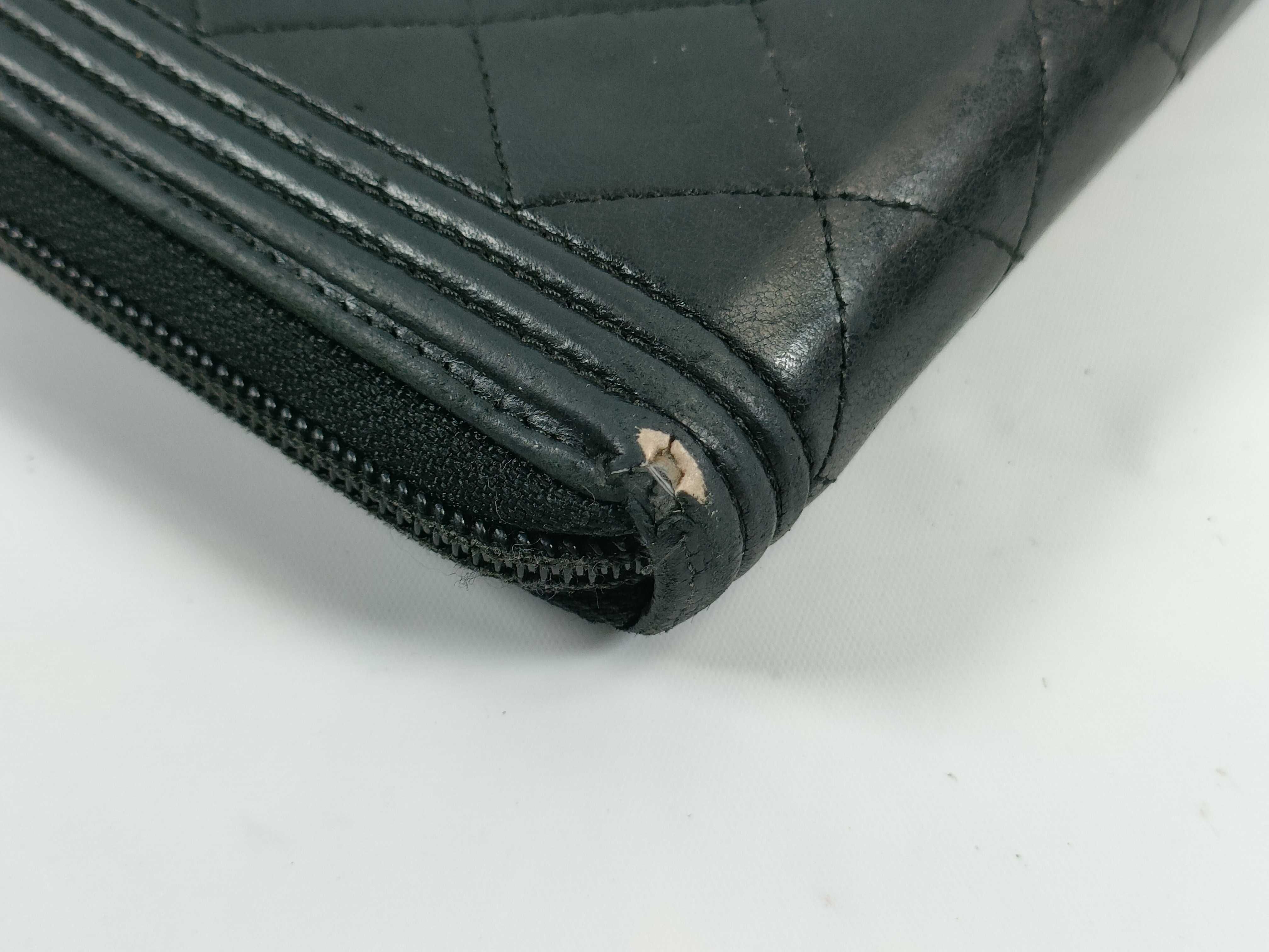 【水曜終了】(10707_0033)CHANEL ボーイシャネル ラウンドジップ 財布