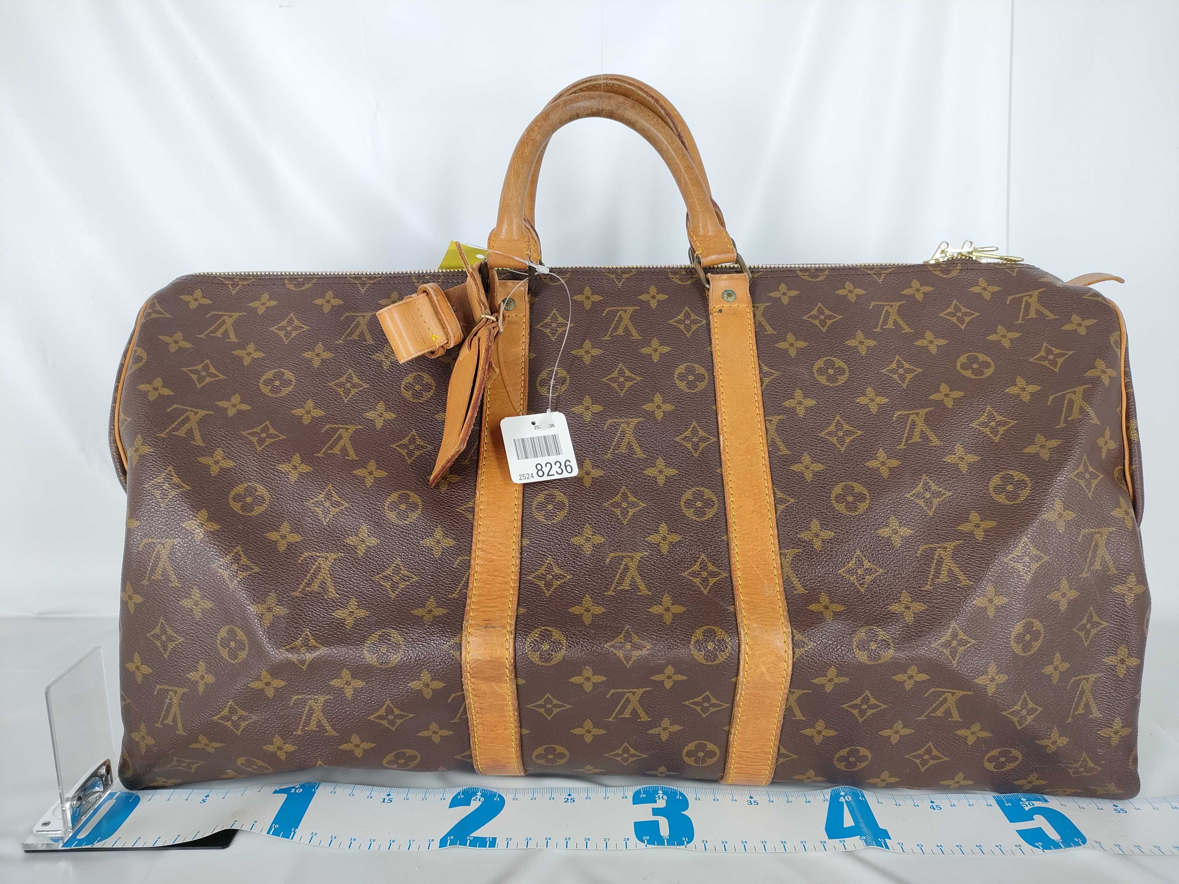 【水曜終了】(10708_0048)LOUIS VUITTON モノグラム キーポル55 バンドリエール/バンド欠損 ボストンバッグ