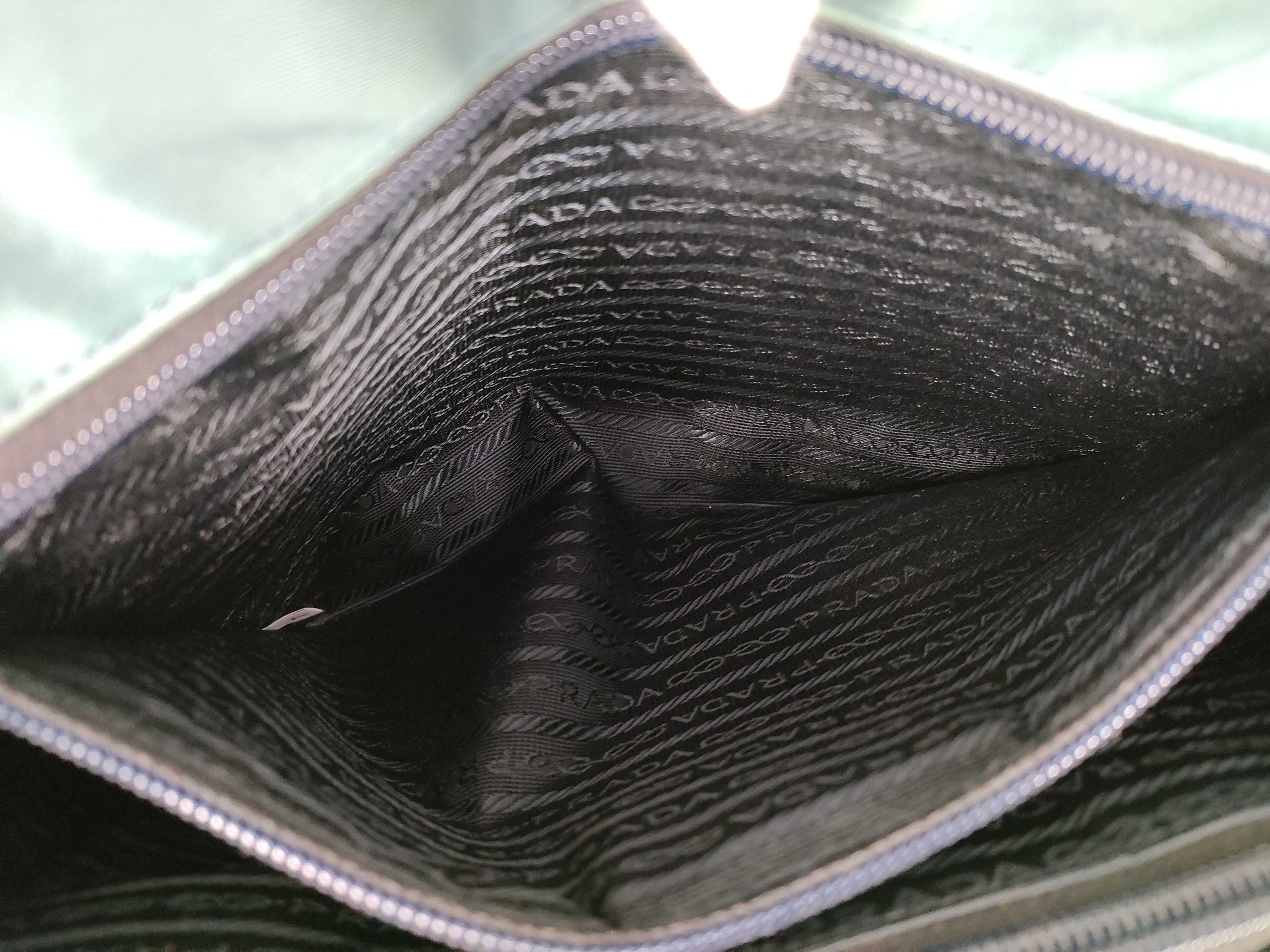 【水曜終了】(10709_0120)PRADA ナイロン トートバッグ 三角ロゴ 水色 ナイロン トートバッグ