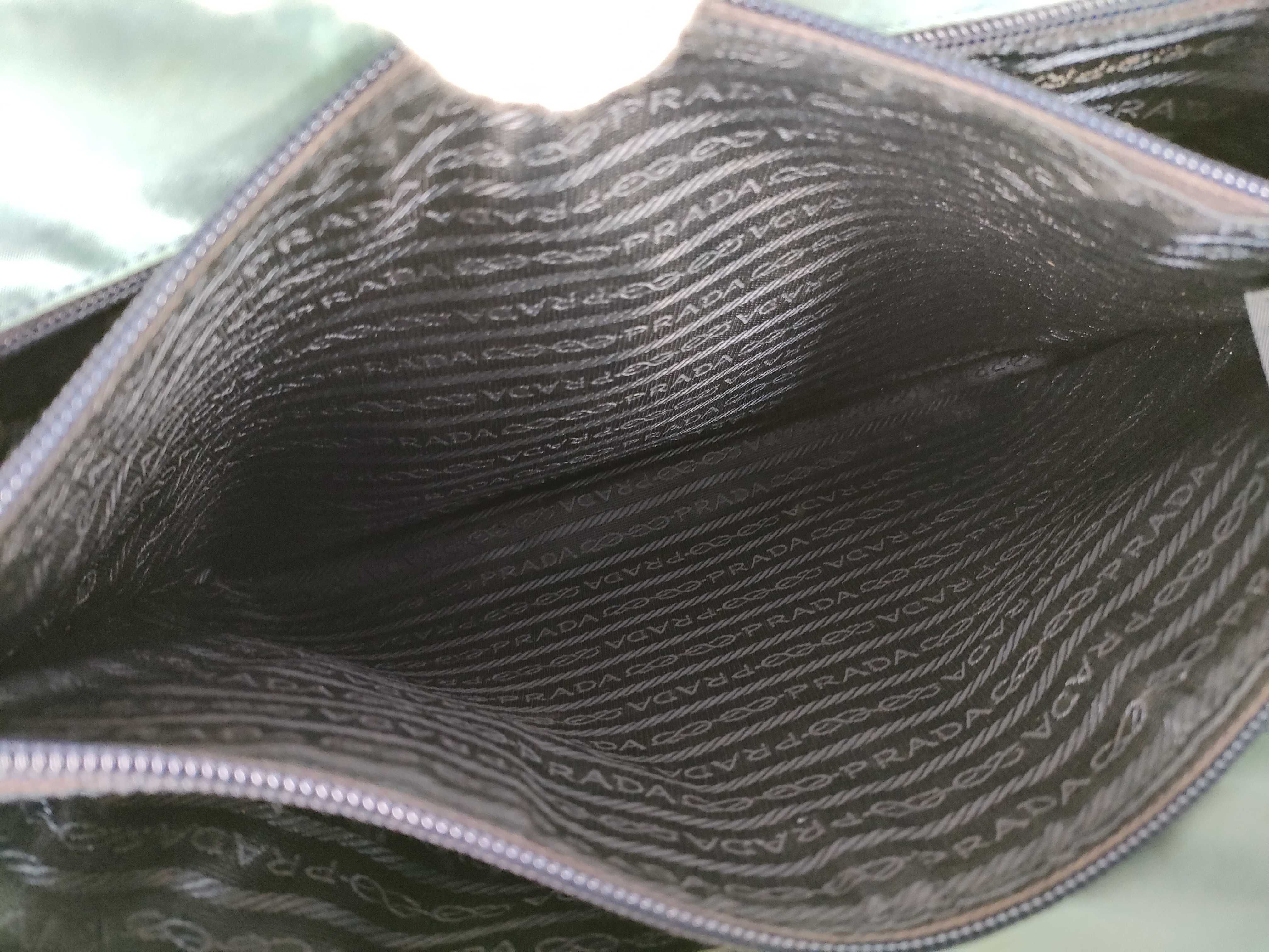 【水曜終了】(10709_0120)PRADA ナイロン トートバッグ 三角ロゴ 水色 ナイロン トートバッグ