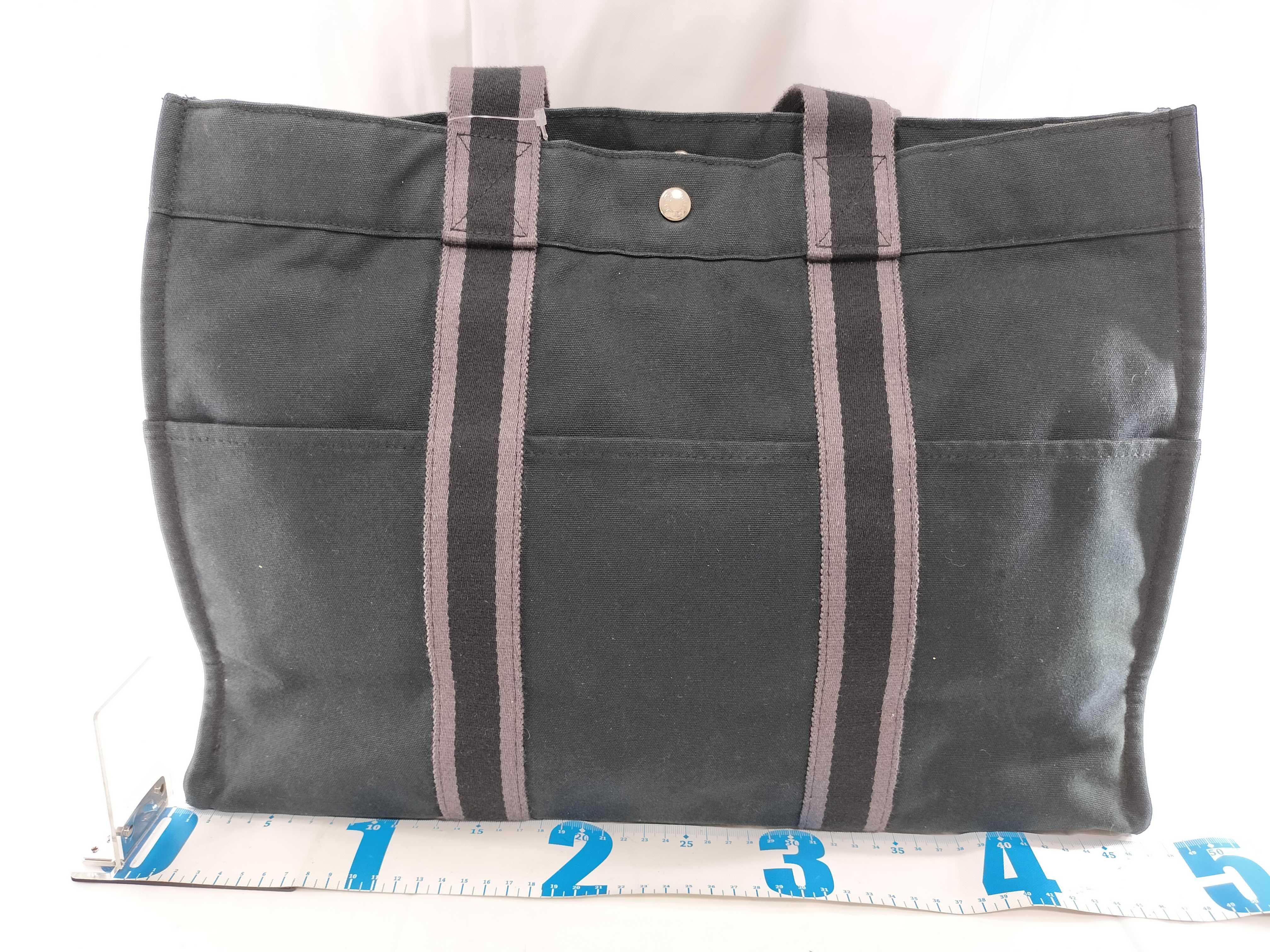 【水曜終了】(10706_0004)HERMES フールトゥ PM キャンバス トートバッグ