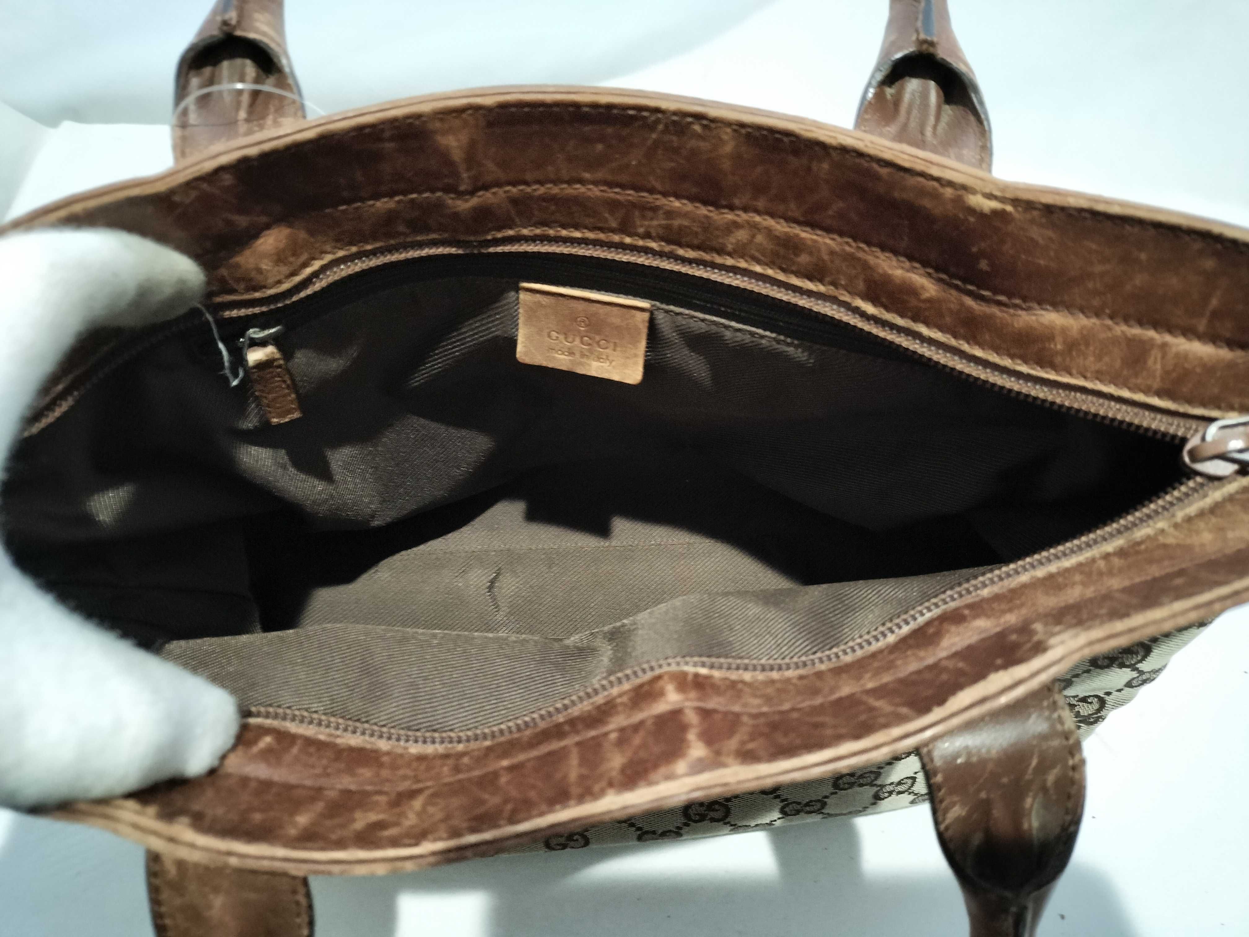 【水曜終了】(10709_0055)GUCCI GGキャンバス 33890 ハンド ハンドバッグ