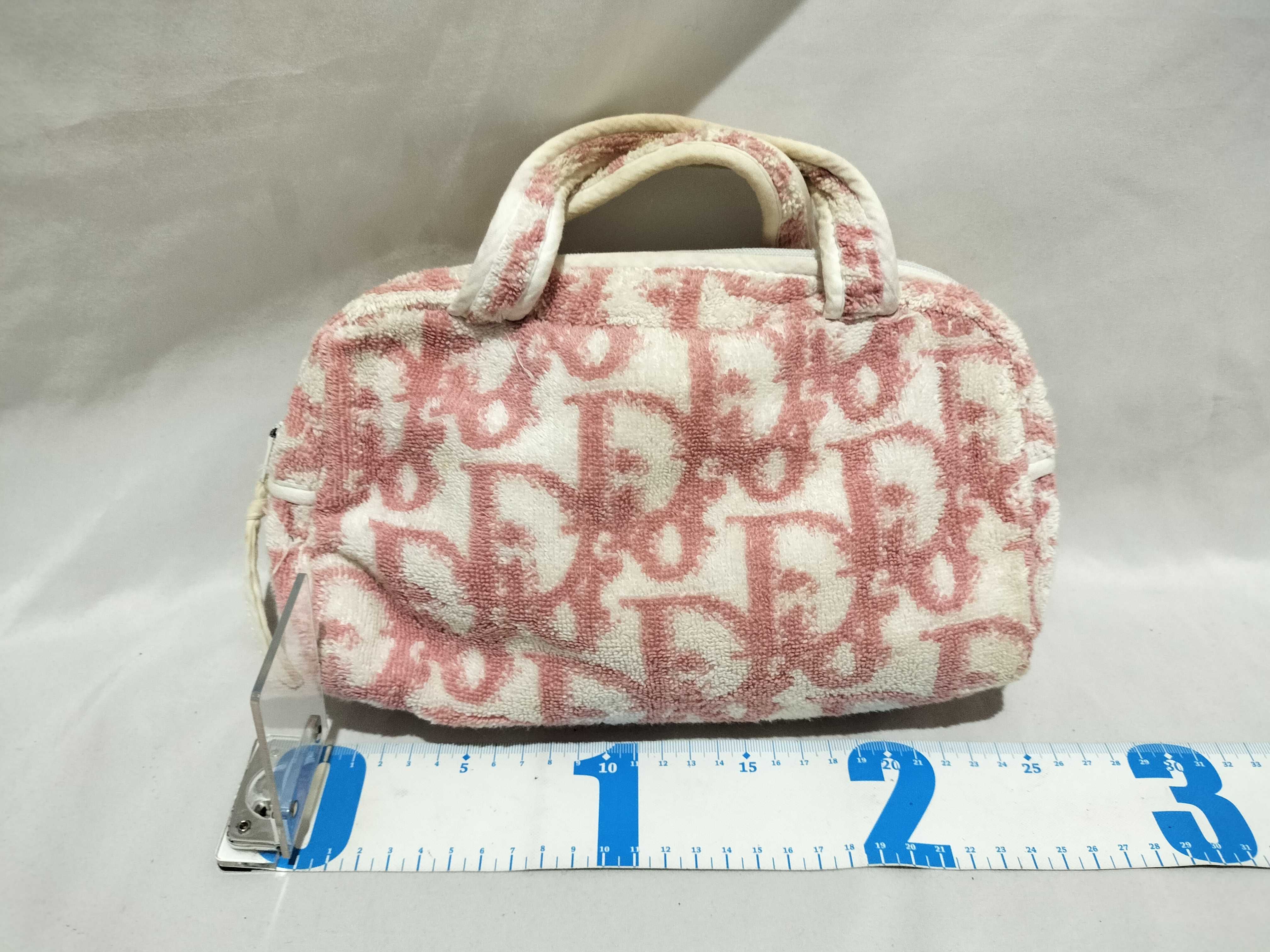 【水曜終了】(10699_0280)Dior トロッター タオル地 バッグ ハンドバッグ