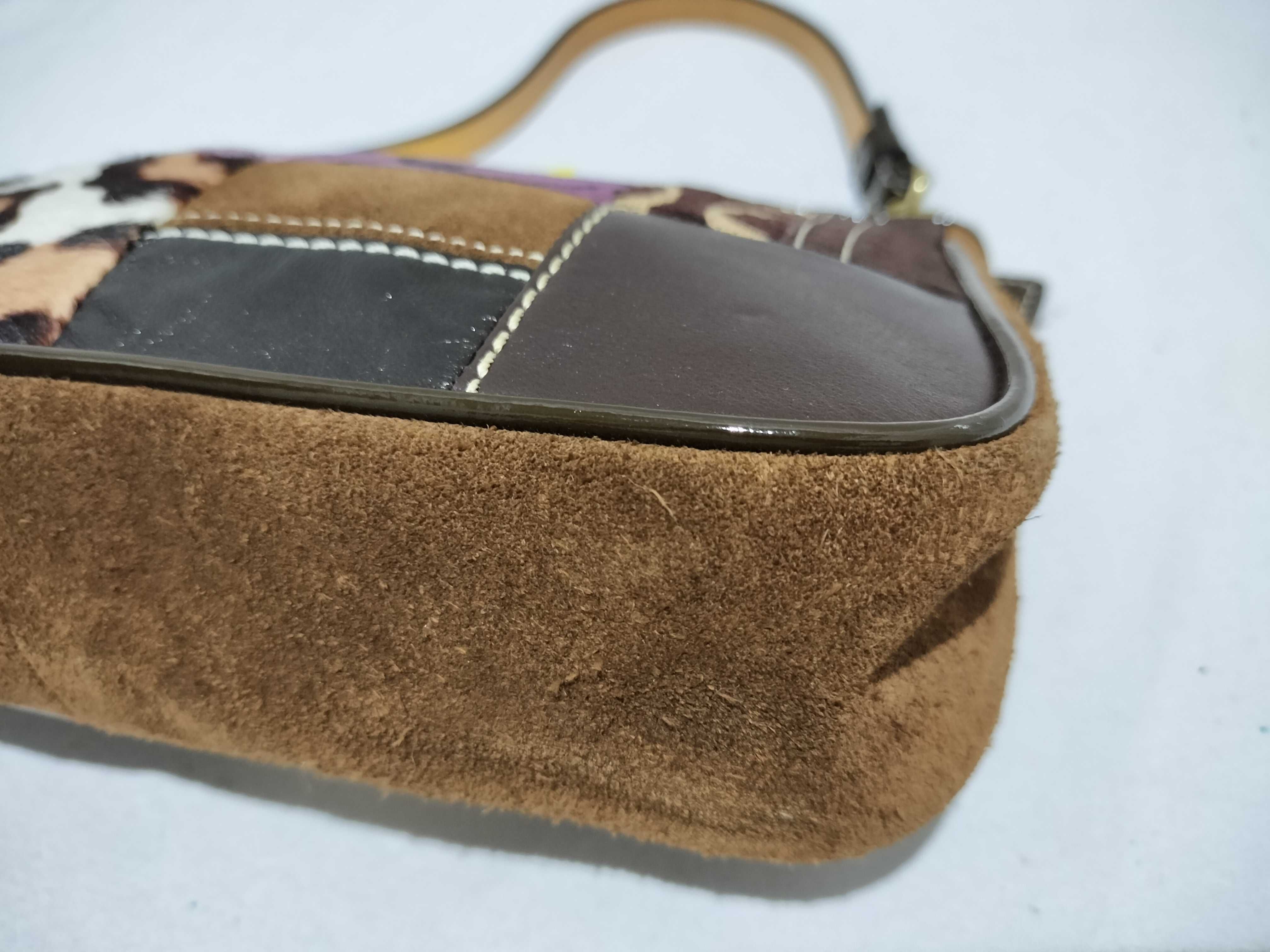 【水曜終了】(10698_0077)COACH シグネチャー キャンバス×レザー×ハラコ キルティング ワンショル 7071 ハンドバッグ