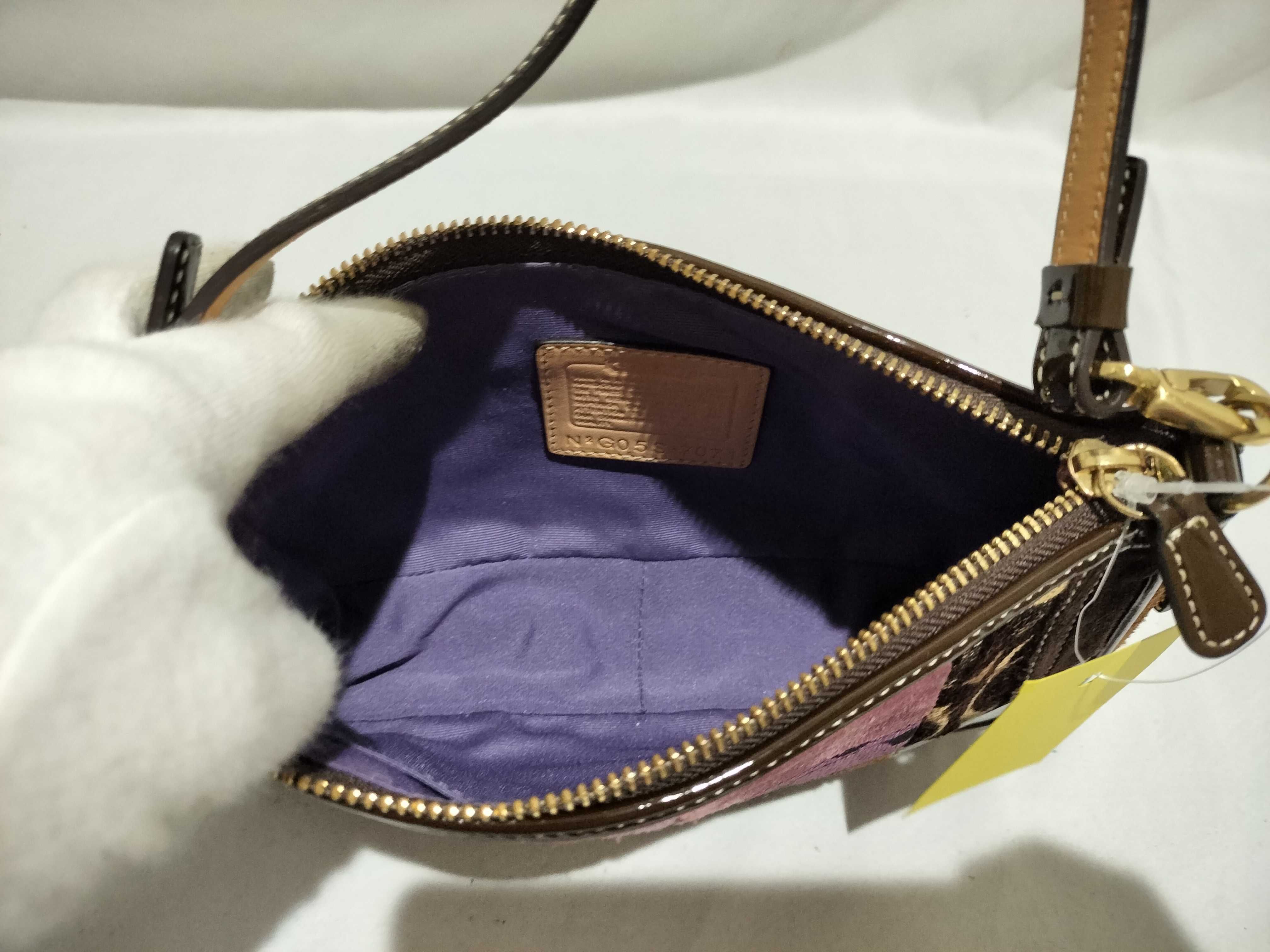 【水曜終了】(10698_0077)COACH シグネチャー キャンバス×レザー×ハラコ キルティング ワンショル 7071 ハンドバッグ