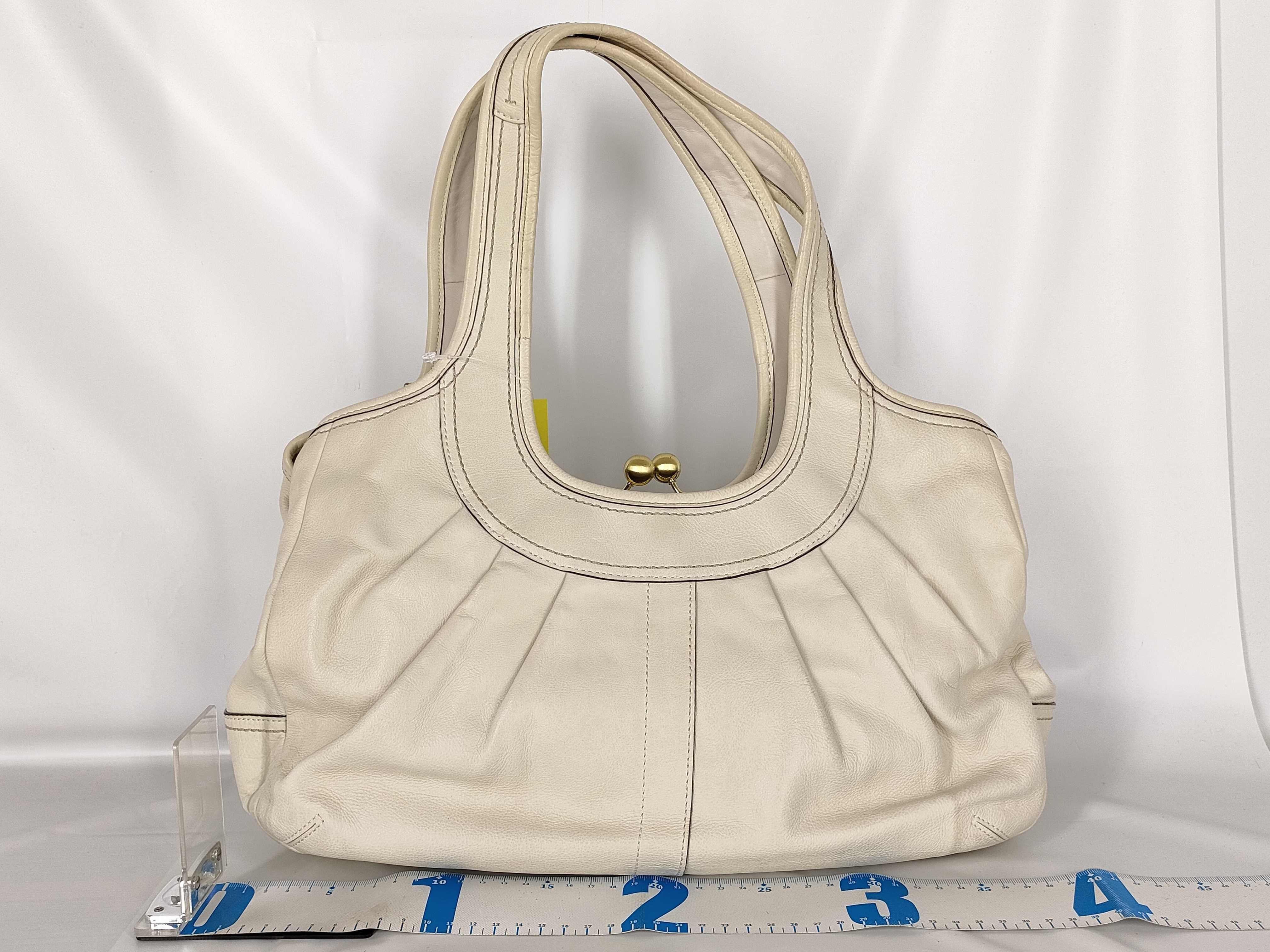 【水曜終了】(10698_0078)COACH ハンドバッグ がま口 ハンドバッグ