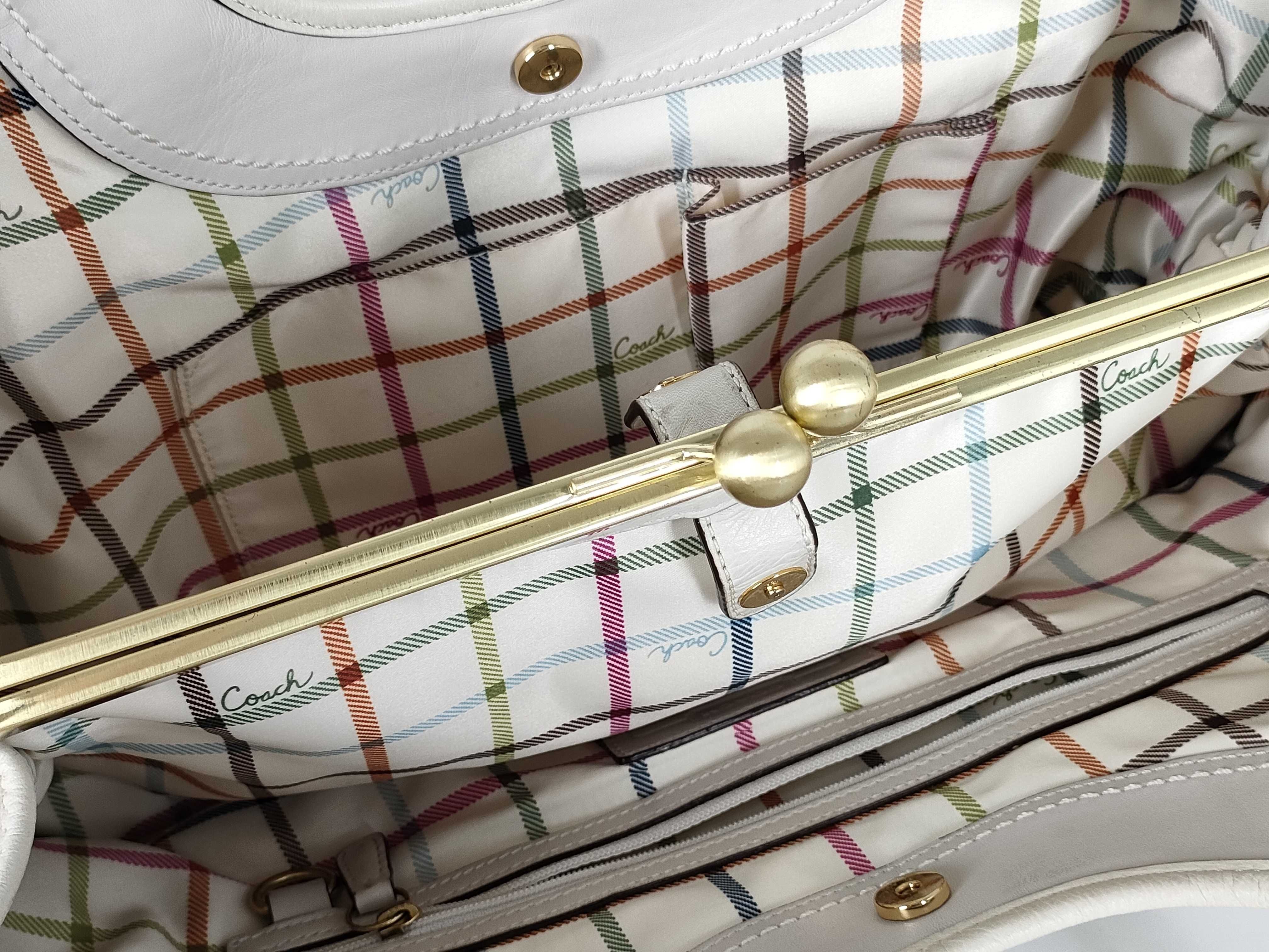 【水曜終了】(10698_0078)COACH ハンドバッグ がま口 ハンドバッグ