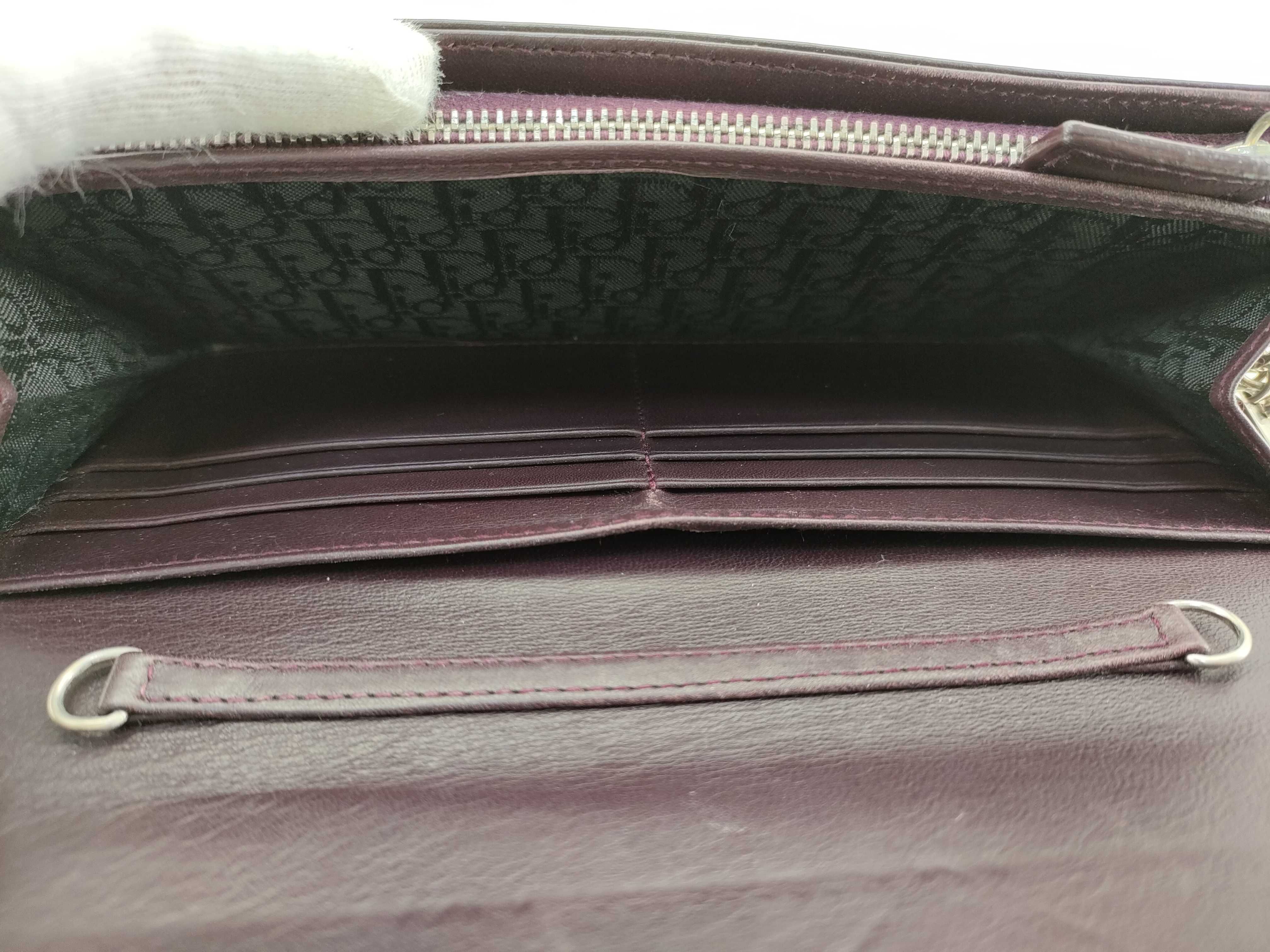 【水曜終了】(10700_0192)Dior レディディオール カナージュ エナメル財布 財布