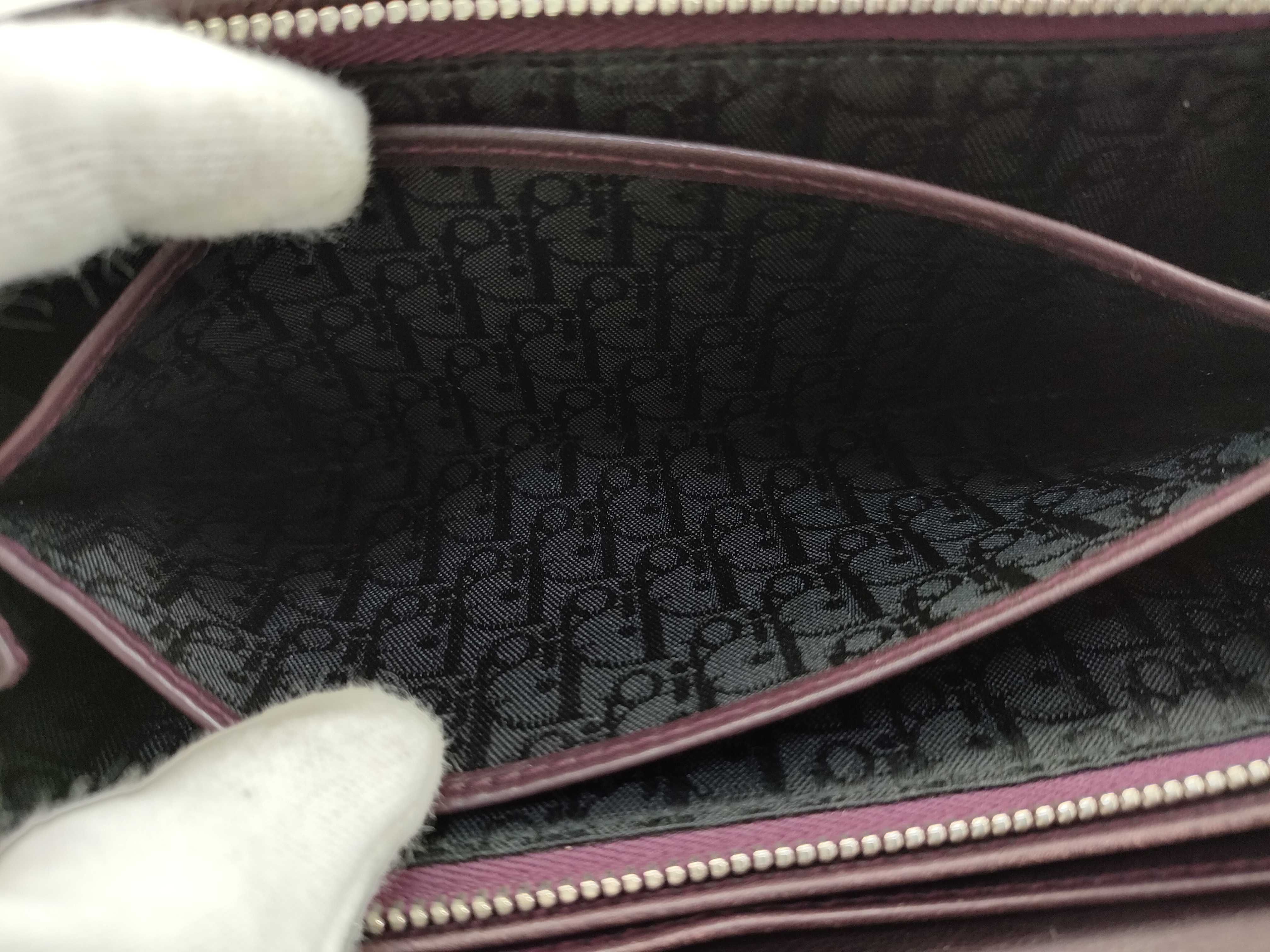 【水曜終了】(10700_0192)Dior レディディオール カナージュ エナメル財布 財布