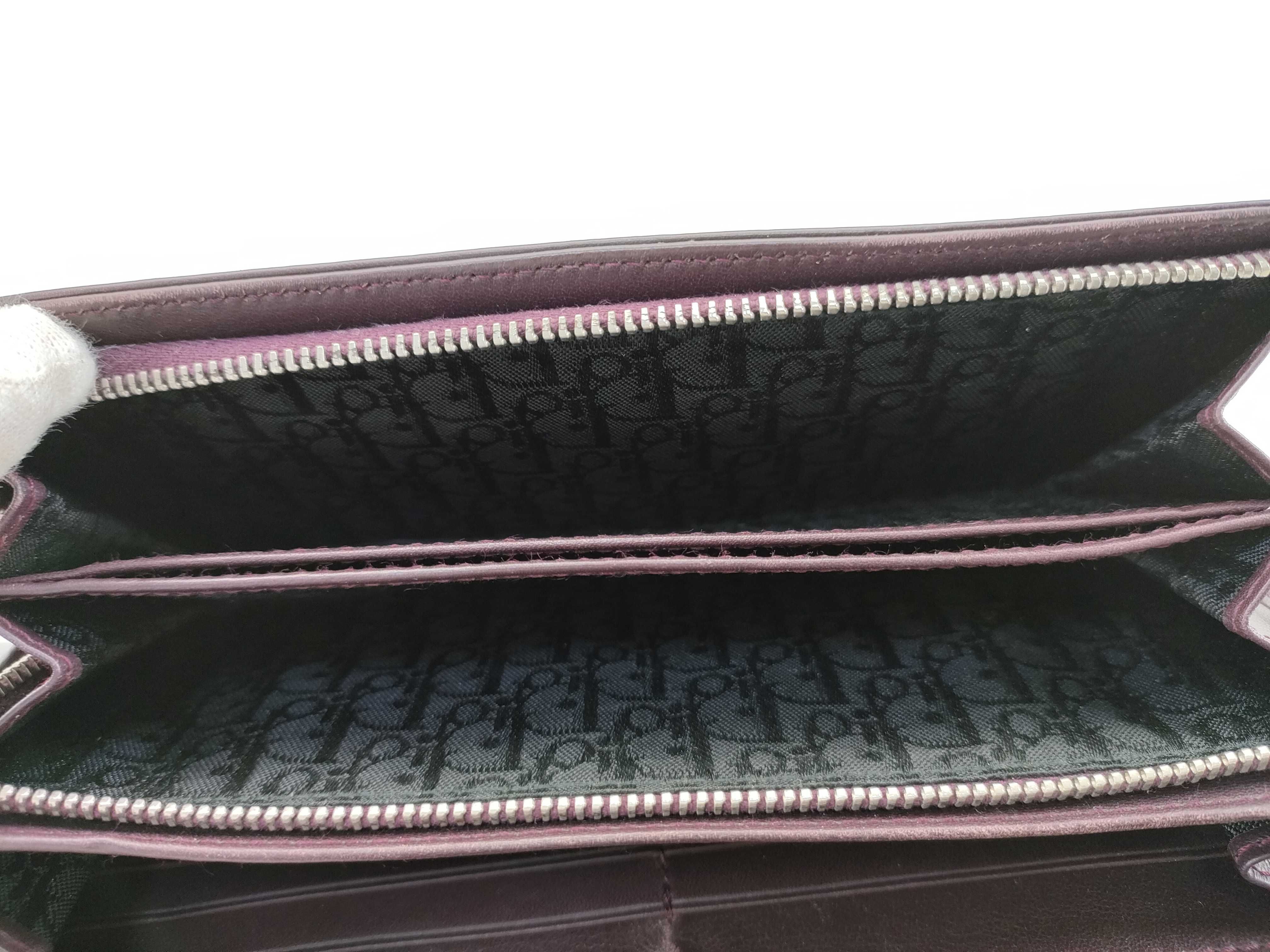 【水曜終了】(10700_0192)Dior レディディオール カナージュ エナメル財布 財布