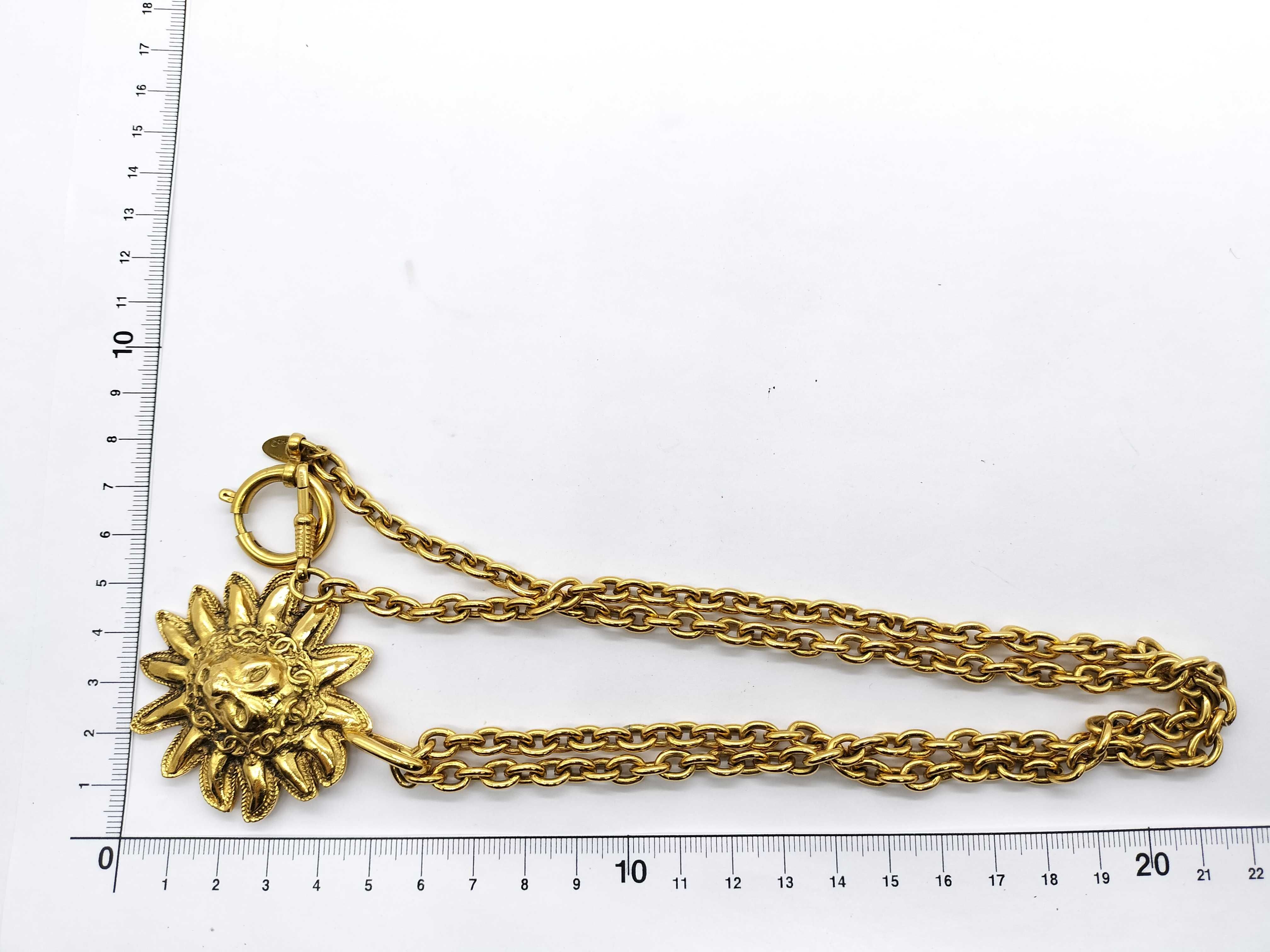 【水曜終了】(10707_0009)CHANEL ライオンモチーフ ゴールドネックレス ネックレス