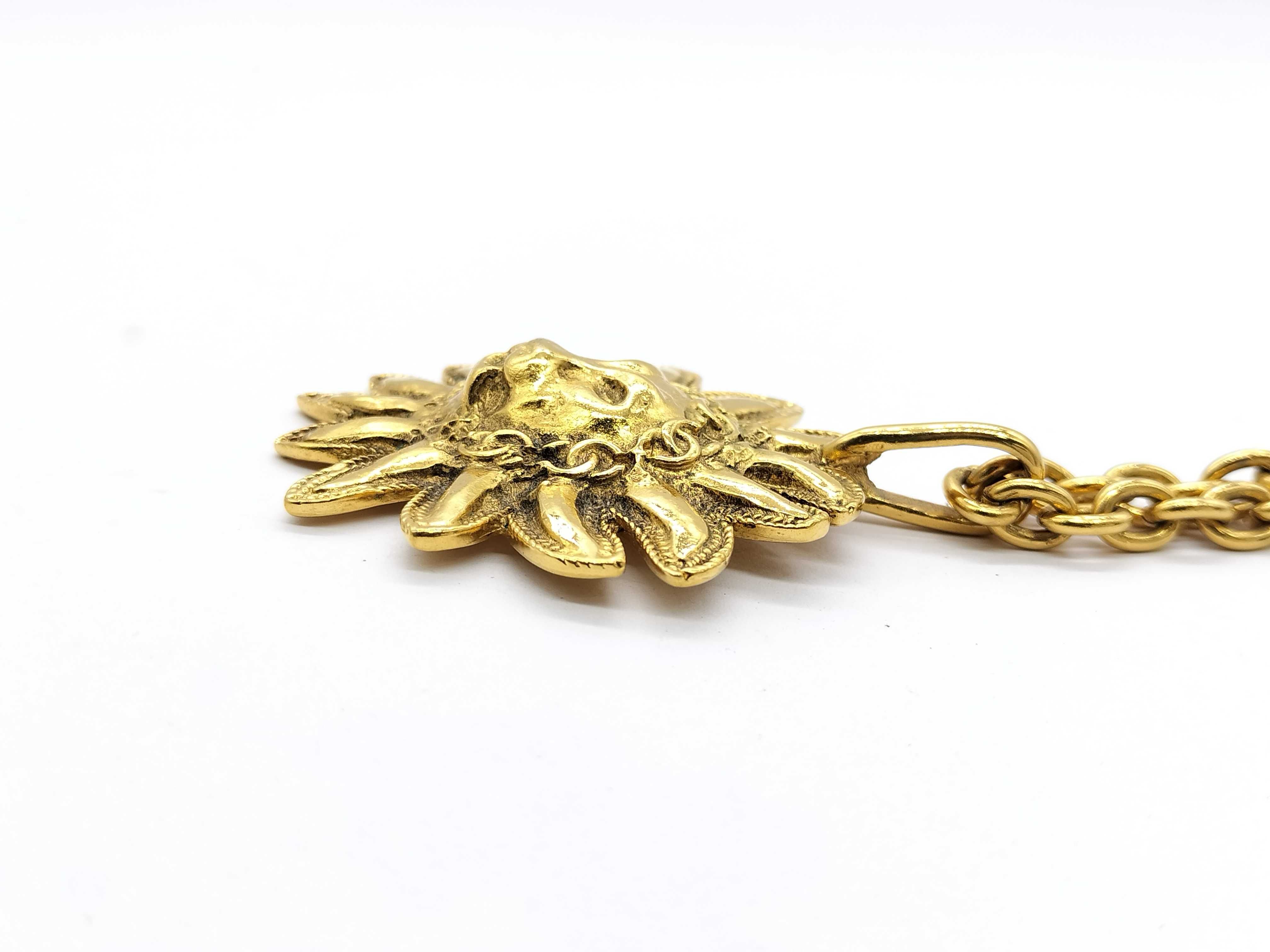 【水曜終了】(10707_0009)CHANEL ライオンモチーフ ゴールドネックレス ネックレス