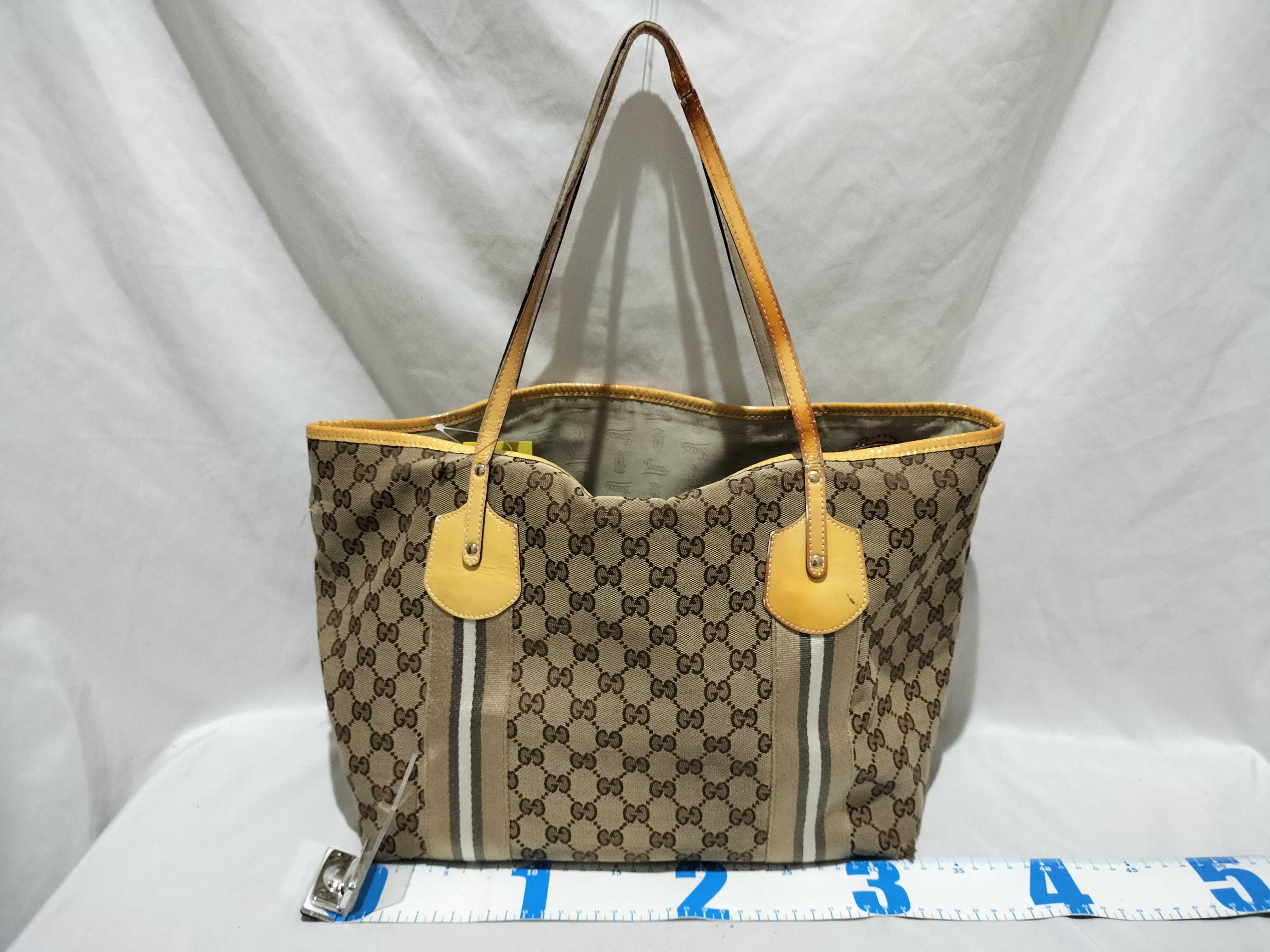 【水曜終了】(10709_0049)GUCCI GGキャンバス トートバッグ/211970/シェリーライン/ベージュ トートバッグ
