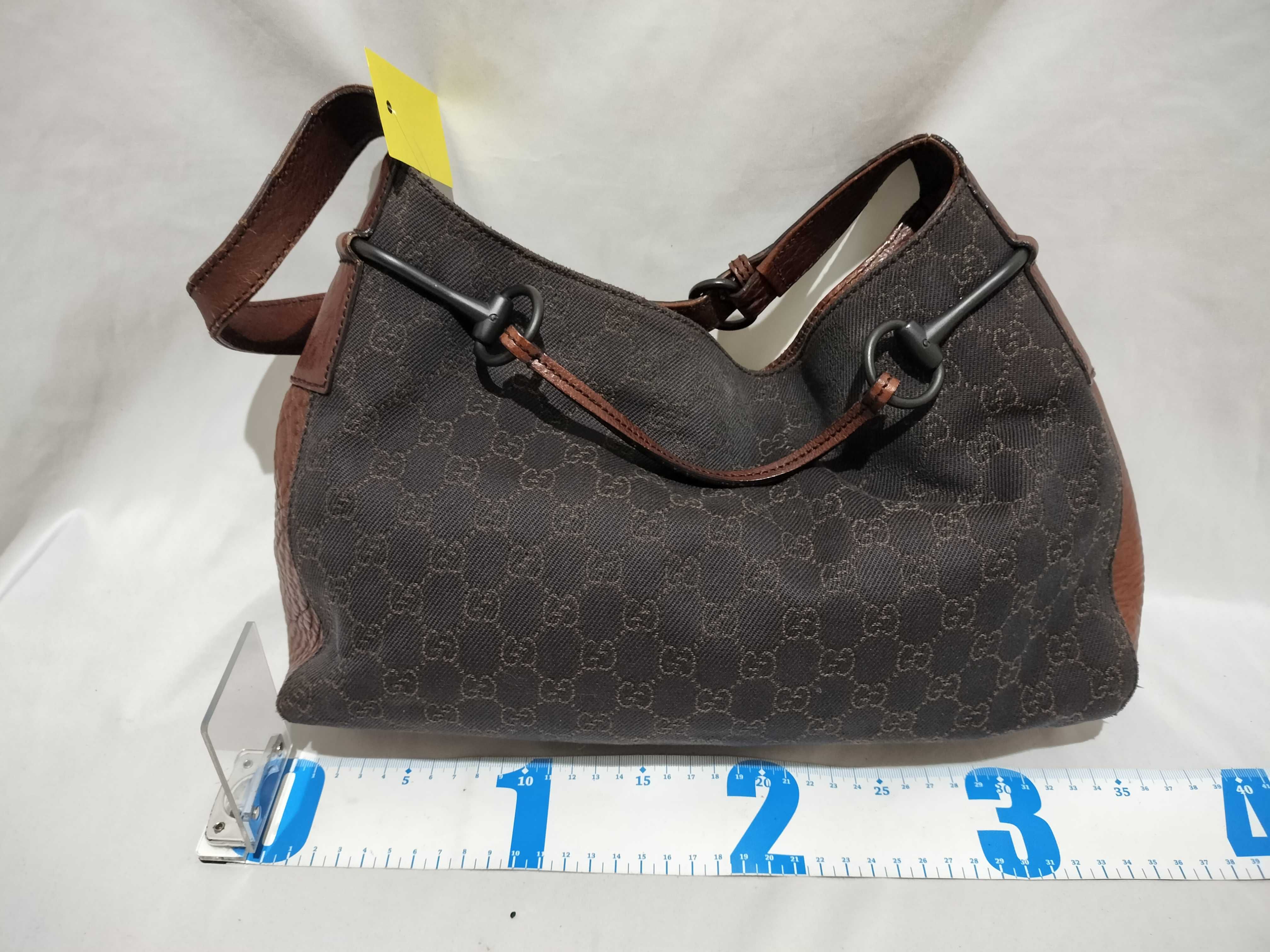 【水曜終了】(10709_0003)GUCCI GGキャンバス 101975 ホースビット ワンショルダーバッグ ショルダーバッグ