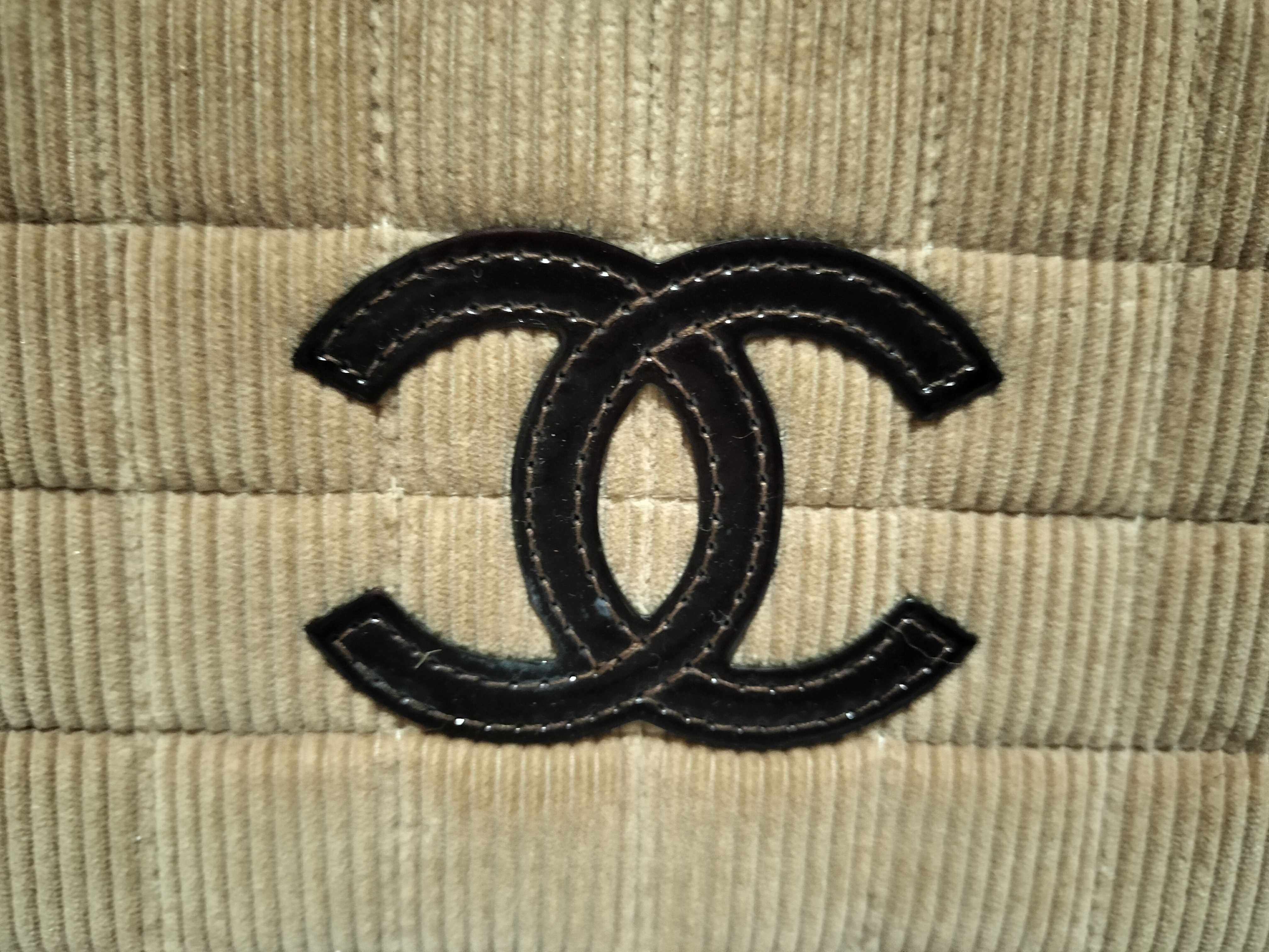 【水曜終了】(10707_0027)CHANEL チョコバー コーデュロイ/ココマーク/ショルダー ショルダーバッグ