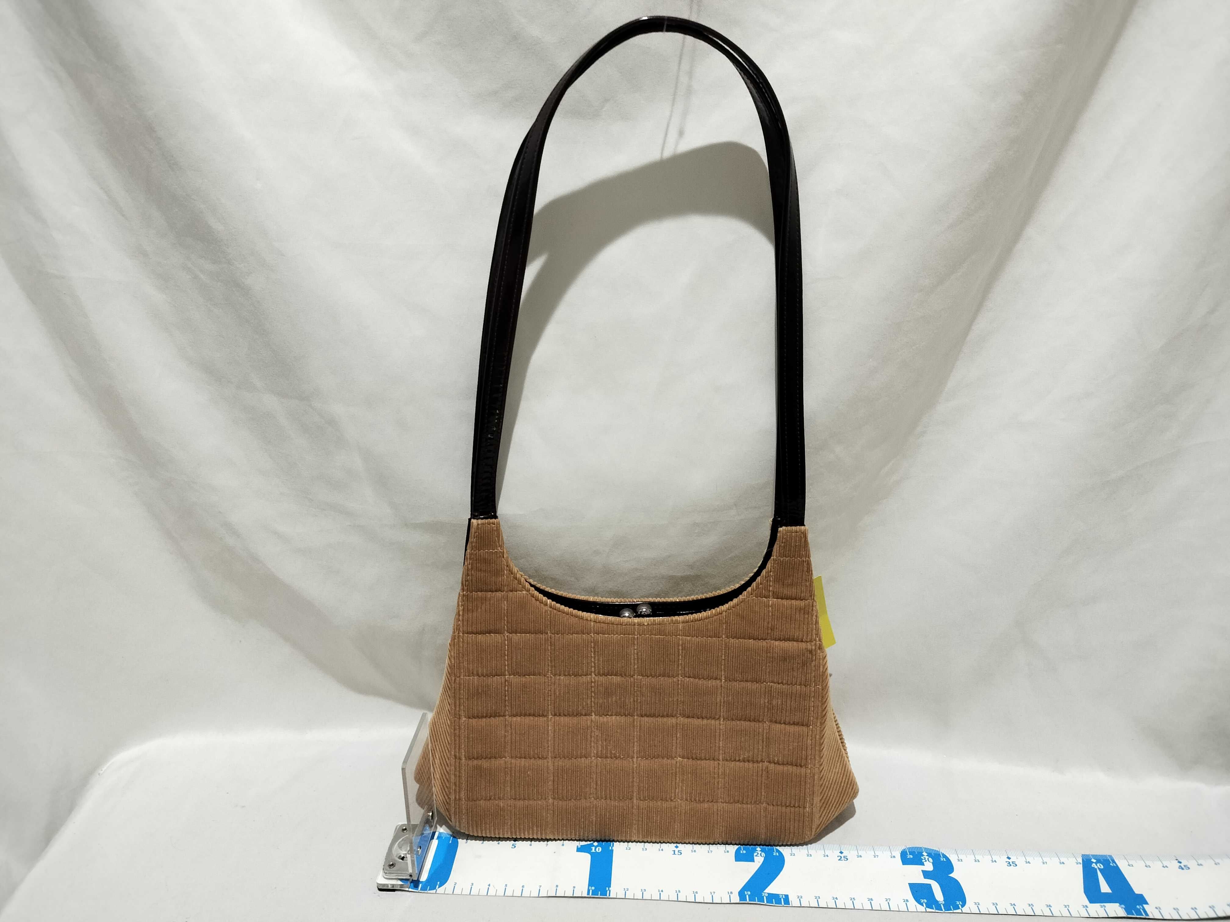 【水曜終了】(10707_0027)CHANEL チョコバー コーデュロイ/ココマーク/ショルダー ショルダーバッグ