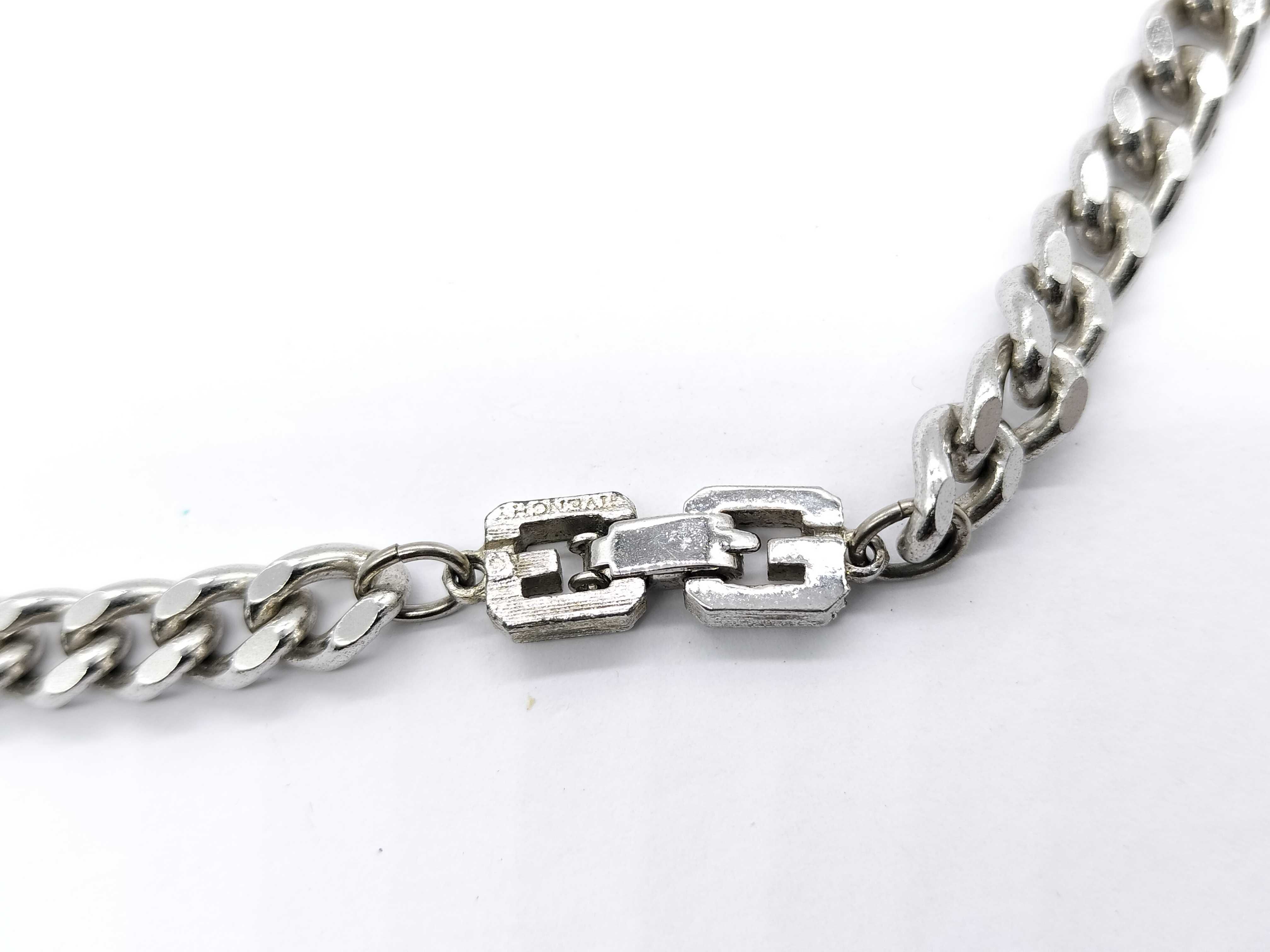 【水曜終了】(10700_0081)GIVENCHY ジバンシィ シルバー ロング ネックレス ネックレス