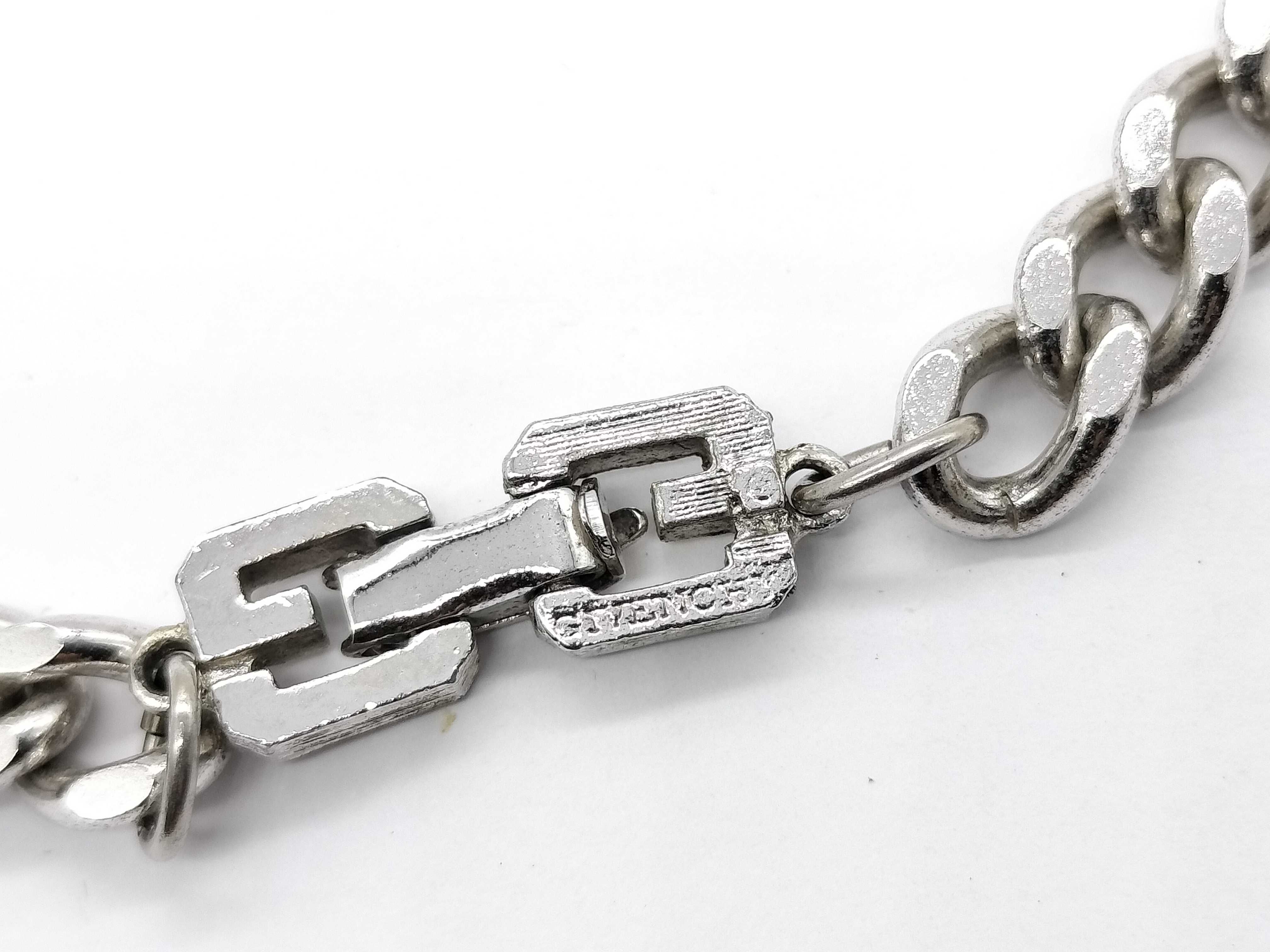 【水曜終了】(10700_0081)GIVENCHY ジバンシィ シルバー ロング ネックレス ネックレス