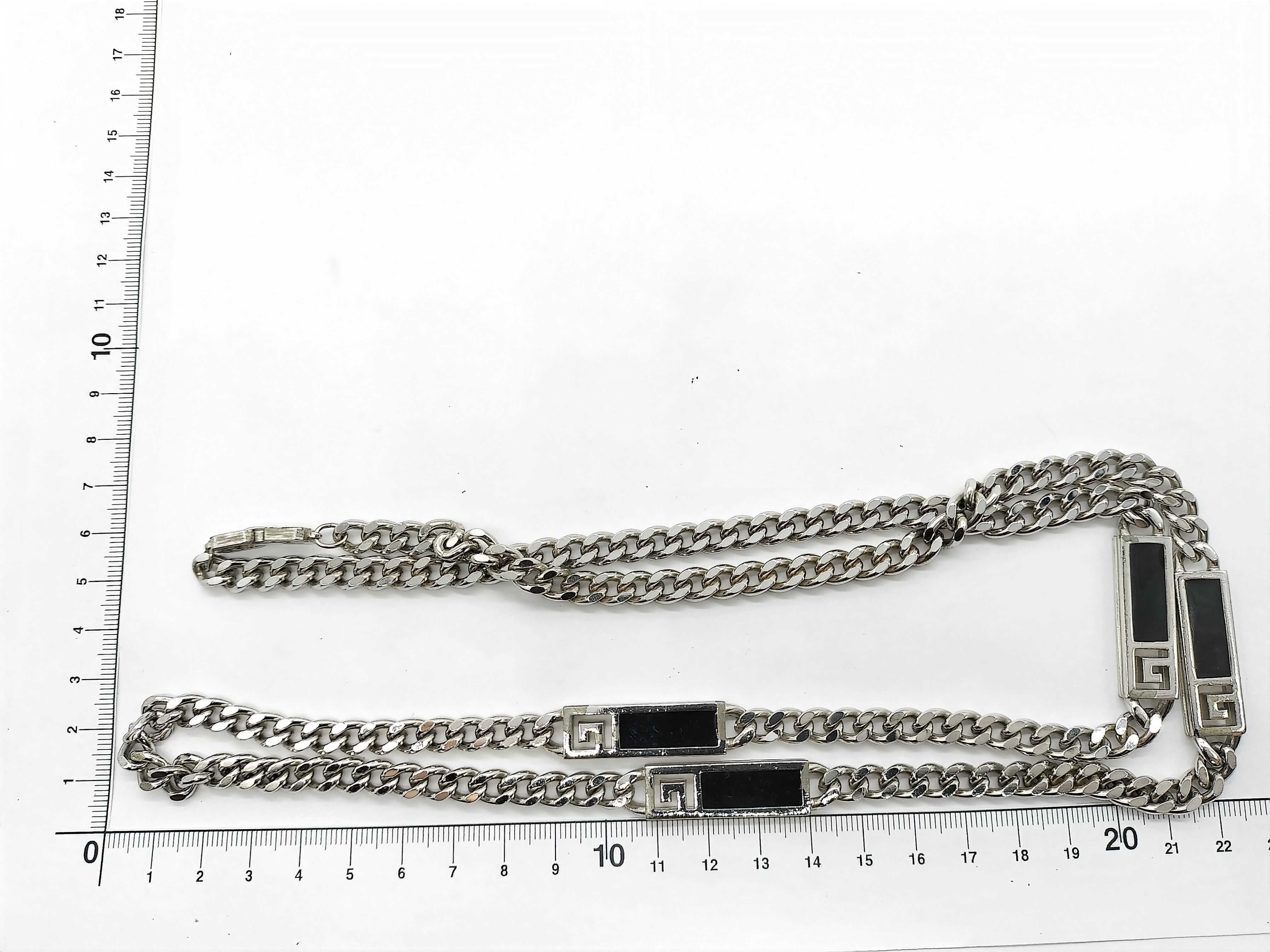 【水曜終了】(10700_0081)GIVENCHY ジバンシィ シルバー ロング ネックレス ネックレス