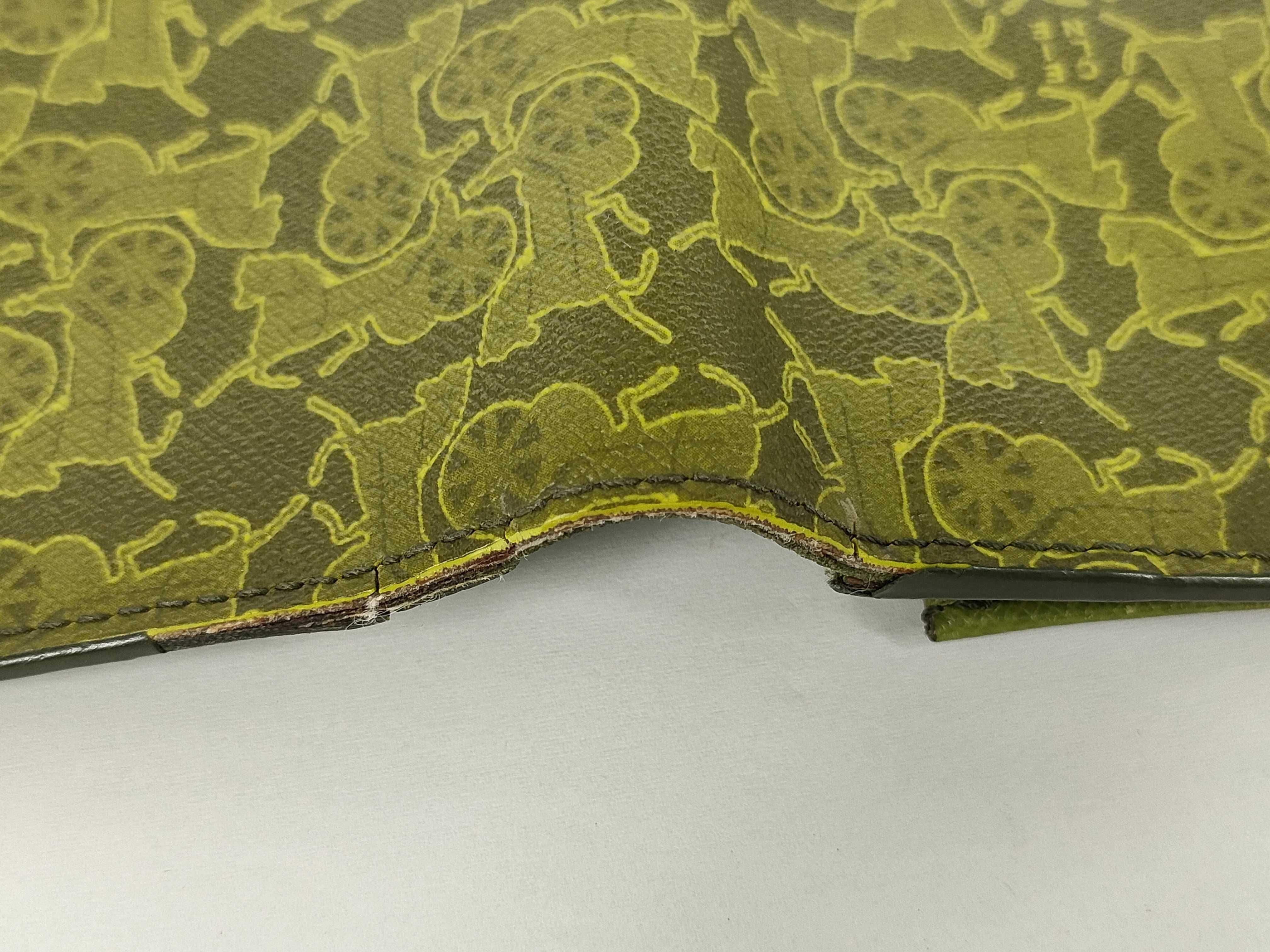 【水曜終了】(10709_0075)CELINE サルキー PVC 長財布 SC-ST-1008 グリーン 財布