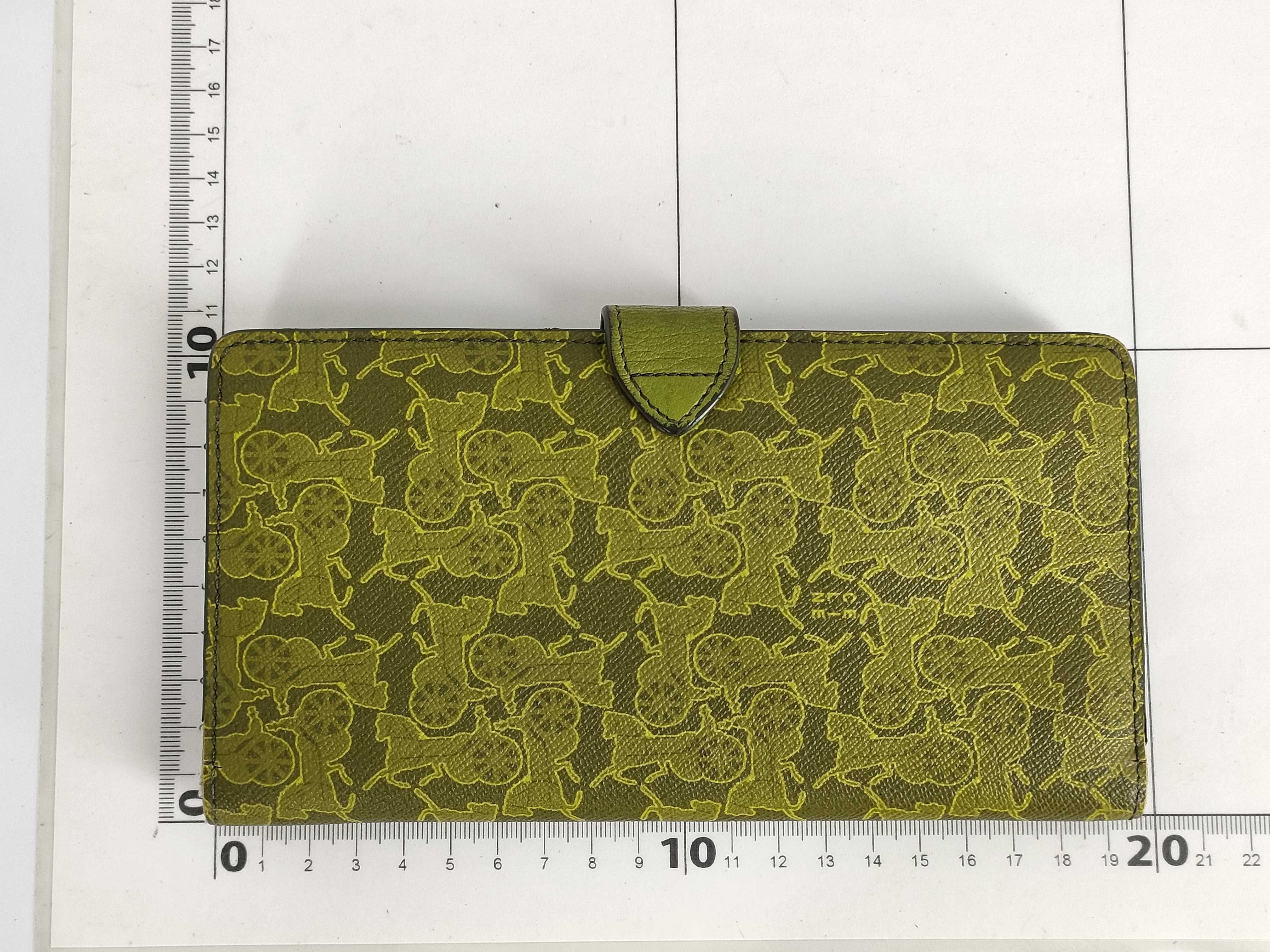 【水曜終了】(10709_0075)CELINE サルキー PVC 長財布 SC-ST-1008 グリーン 財布