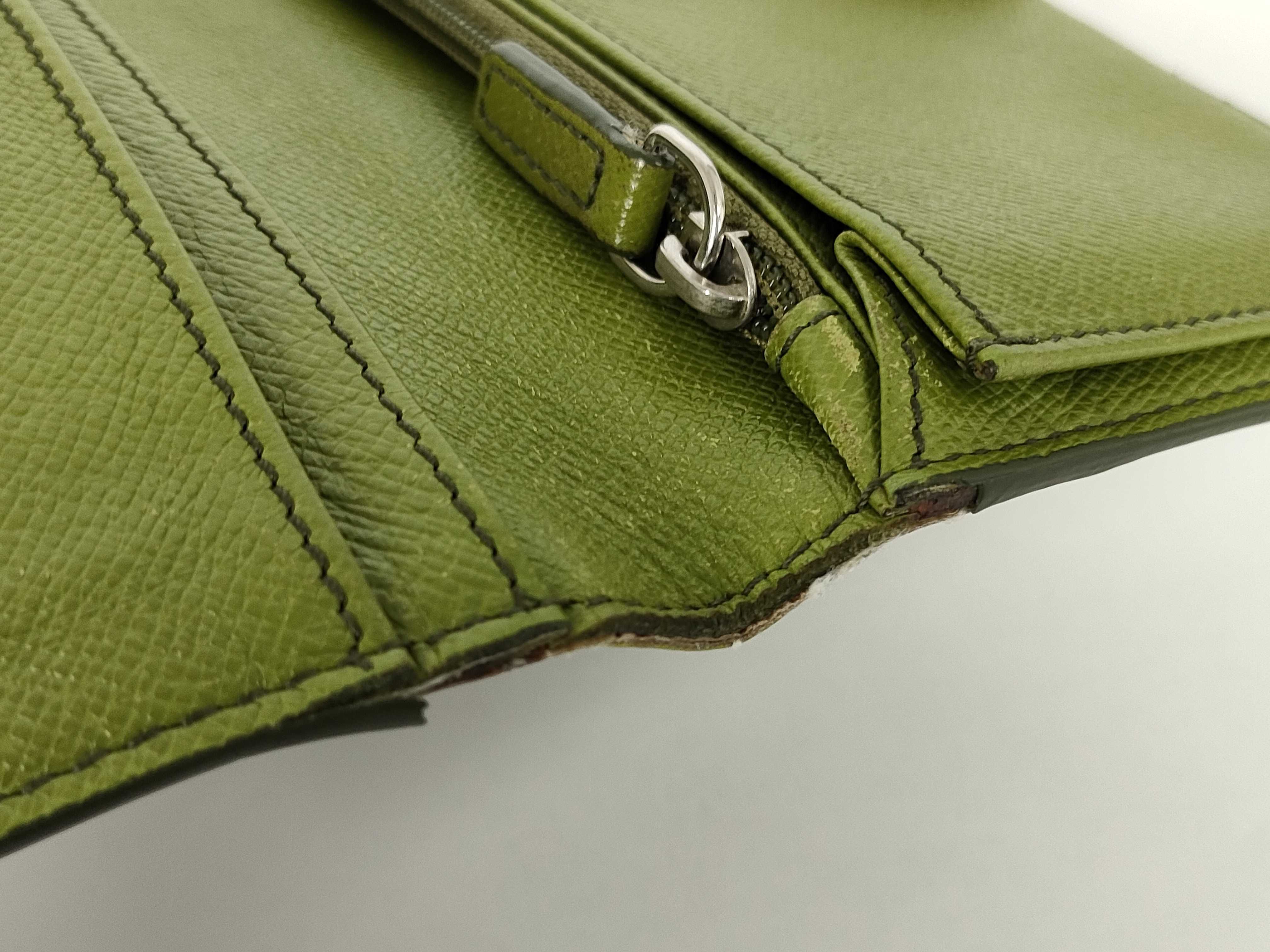 【水曜終了】(10709_0075)CELINE サルキー PVC 長財布 SC-ST-1008 グリーン 財布