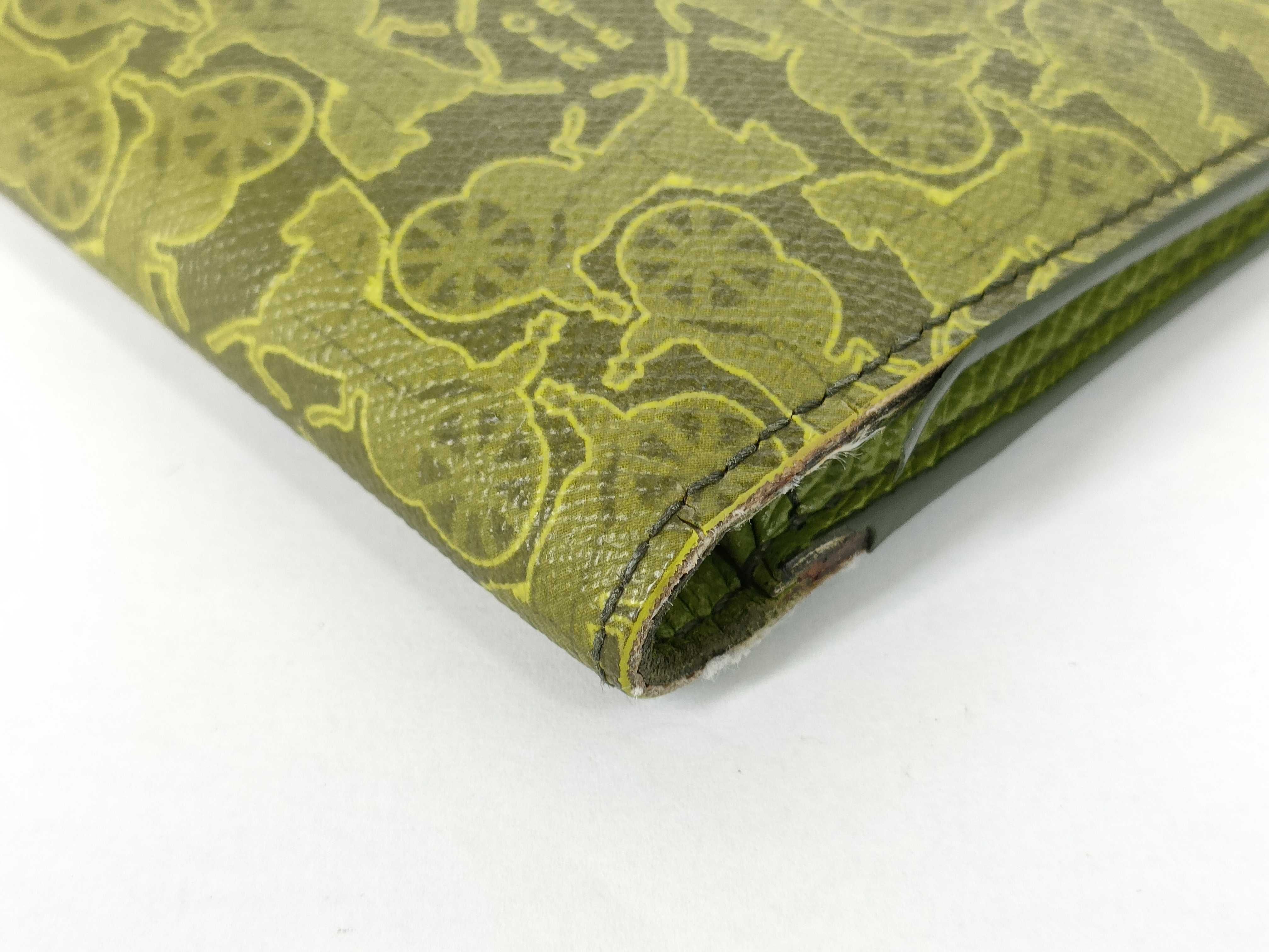 【水曜終了】(10709_0075)CELINE サルキー PVC 長財布 SC-ST-1008 グリーン 財布