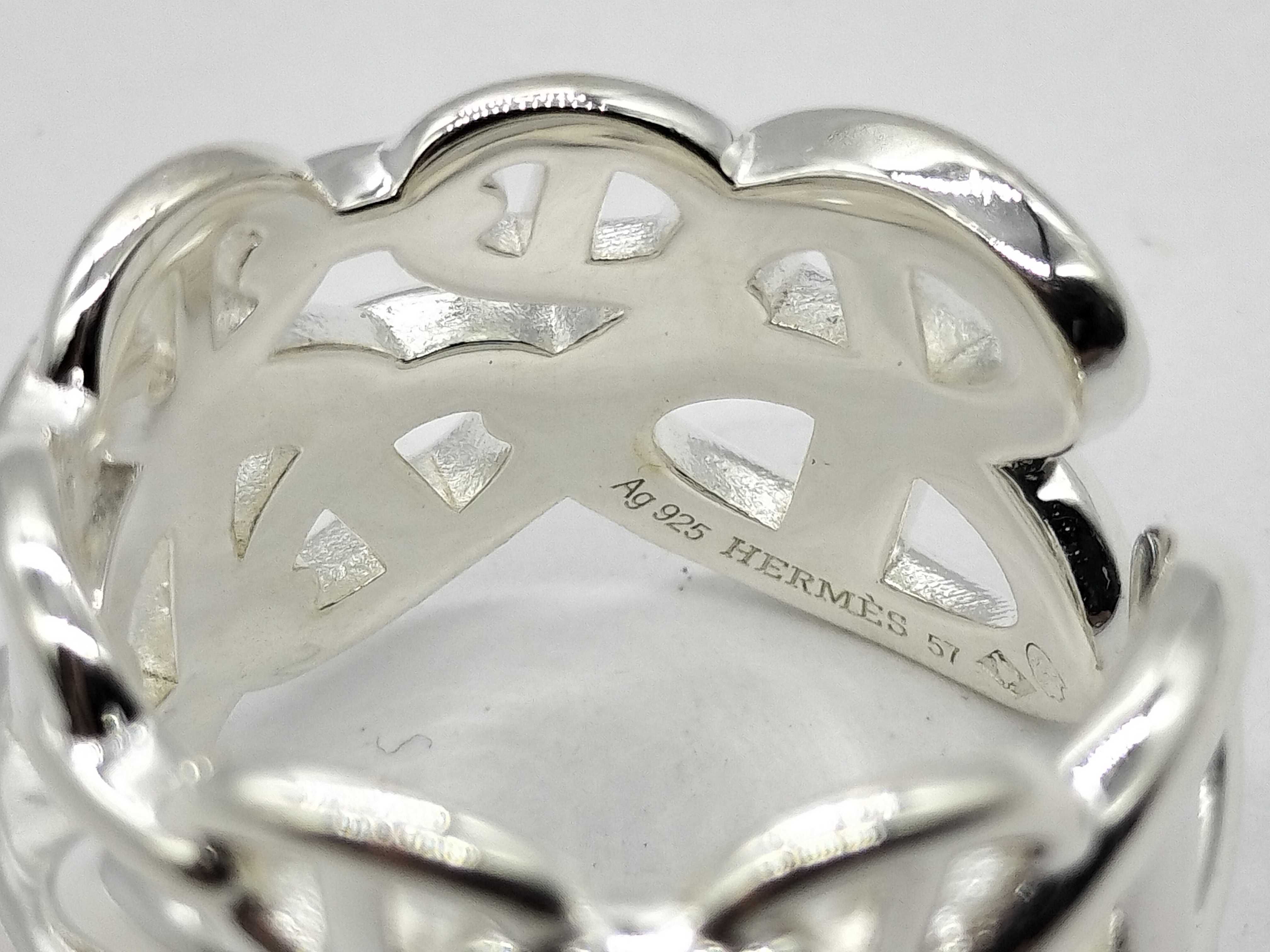 【水曜終了】(10695_0018)HERMES シェーヌダンクル アンシェネGM リング 925 リング