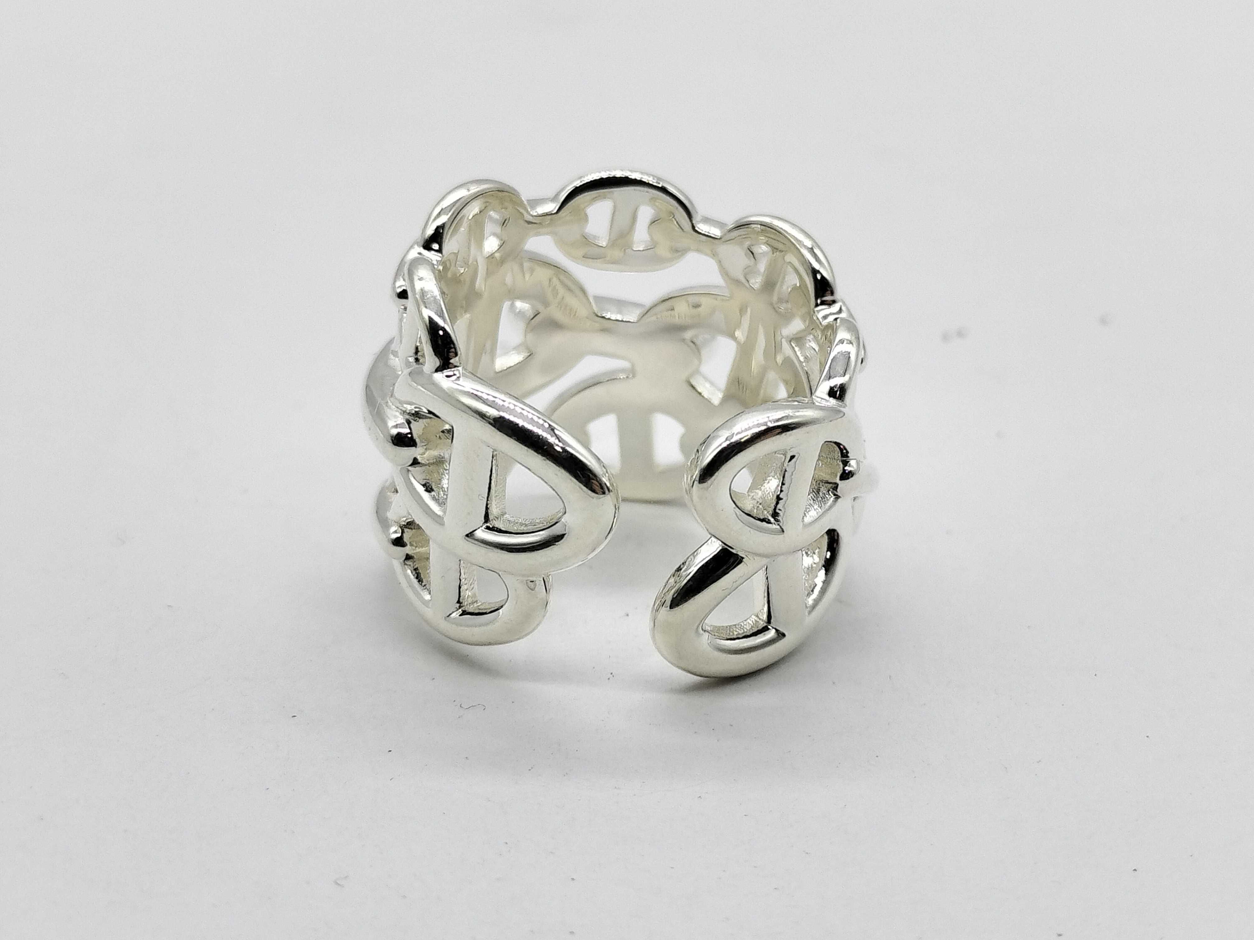 【水曜終了】(10695_0018)HERMES シェーヌダンクル アンシェネGM リング 925 リング