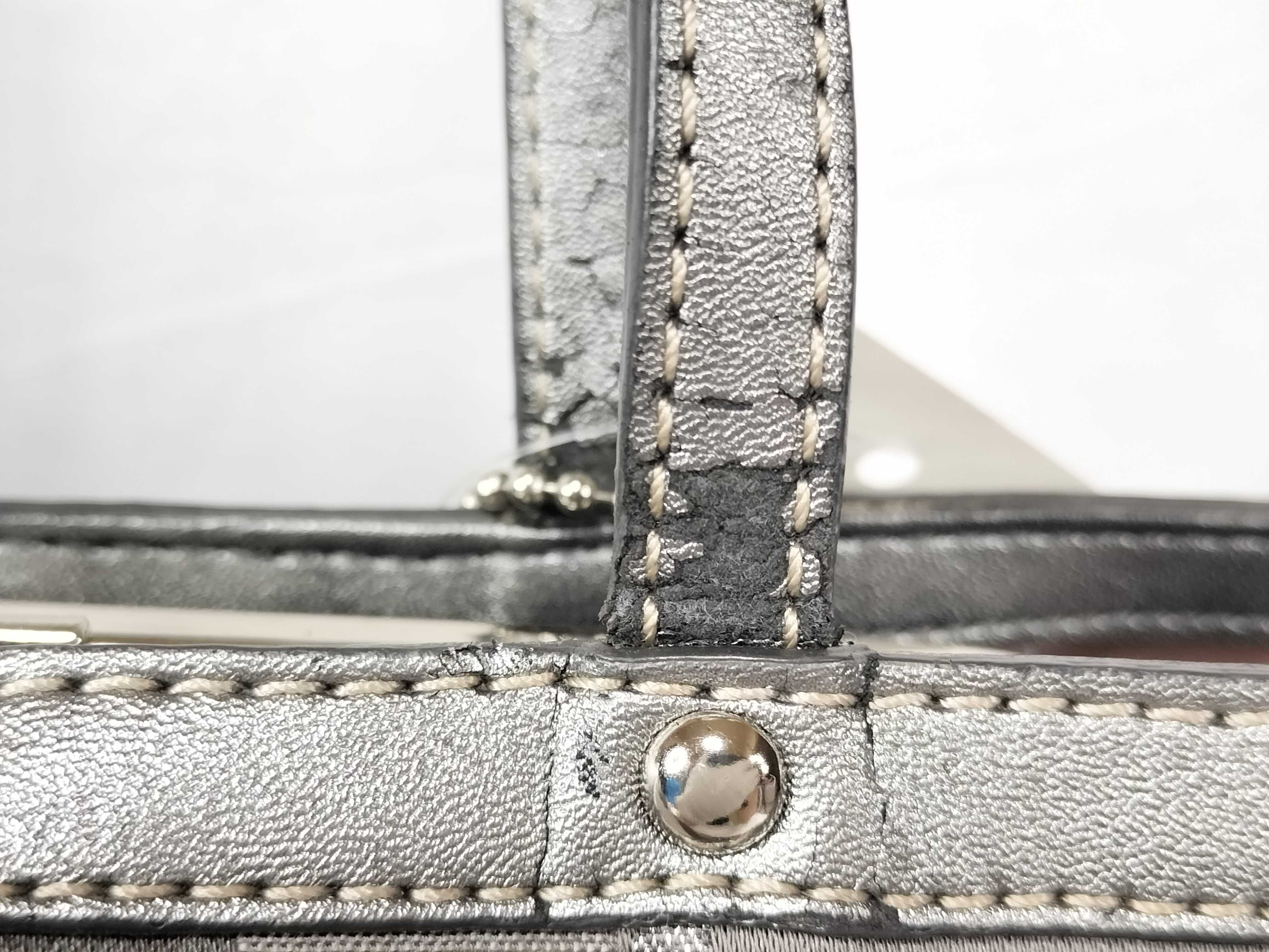 【水曜終了】(10699_0064)COACH シグネチャー F20427 ガマ口 ハンドバッグ トートバッグ