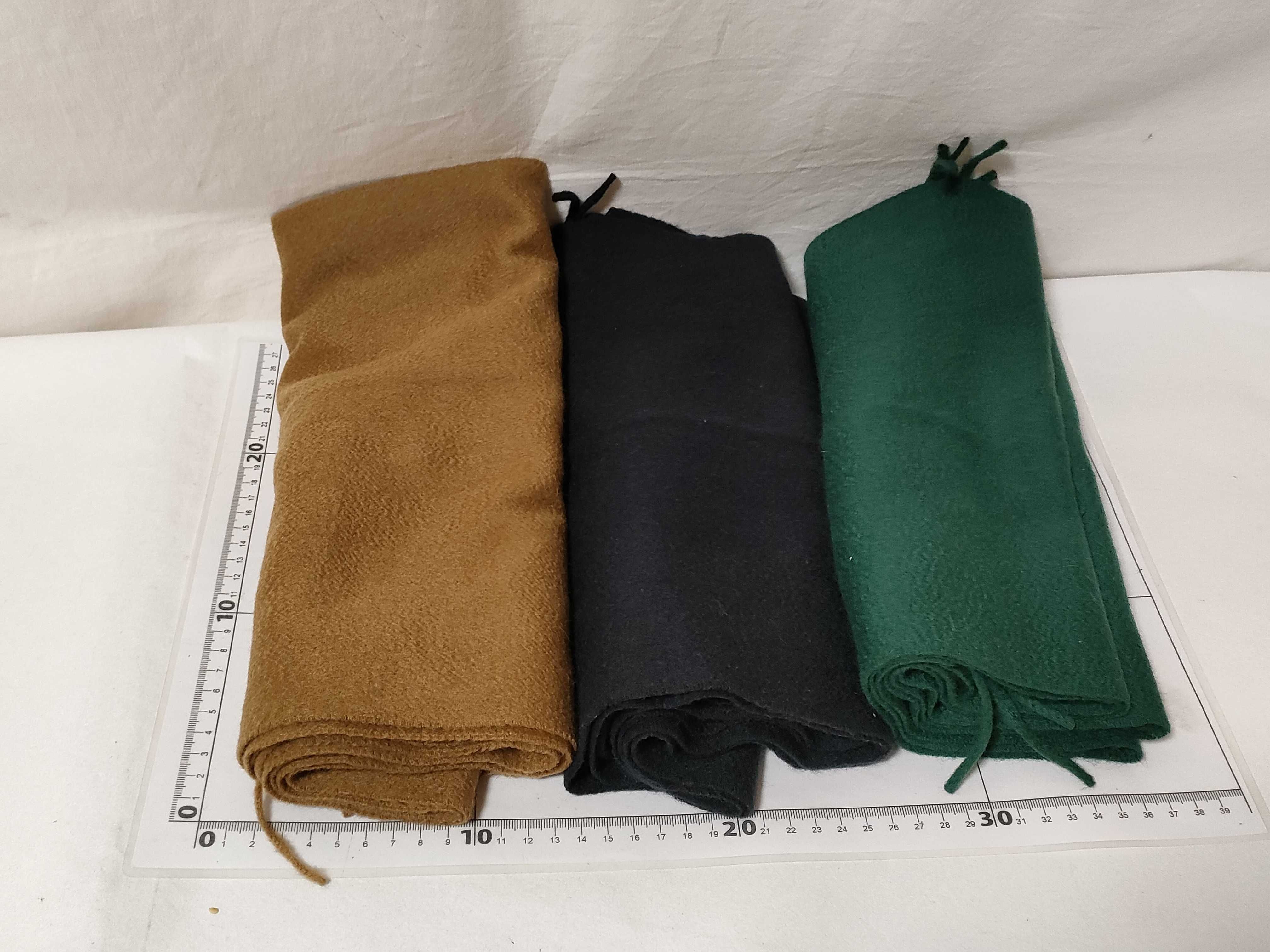 日曜終了(10743_0026)▼dunhill マフラー3点 キャメル/グリーン/ネイビー