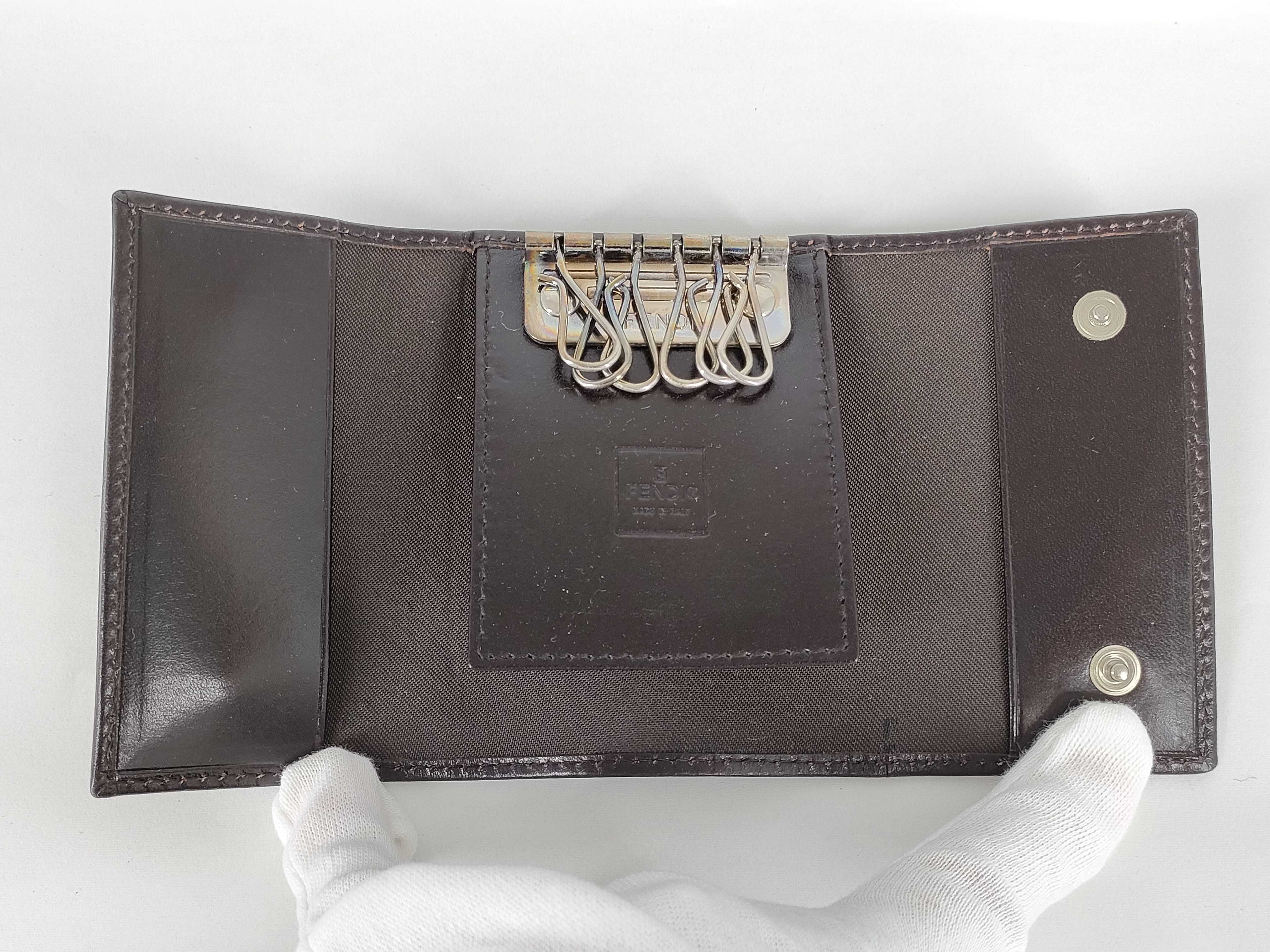 【水曜終了】(10700_0076)FENDI ズッカ柄 ズッカ キーケース6連 キーケース・キーホルダー