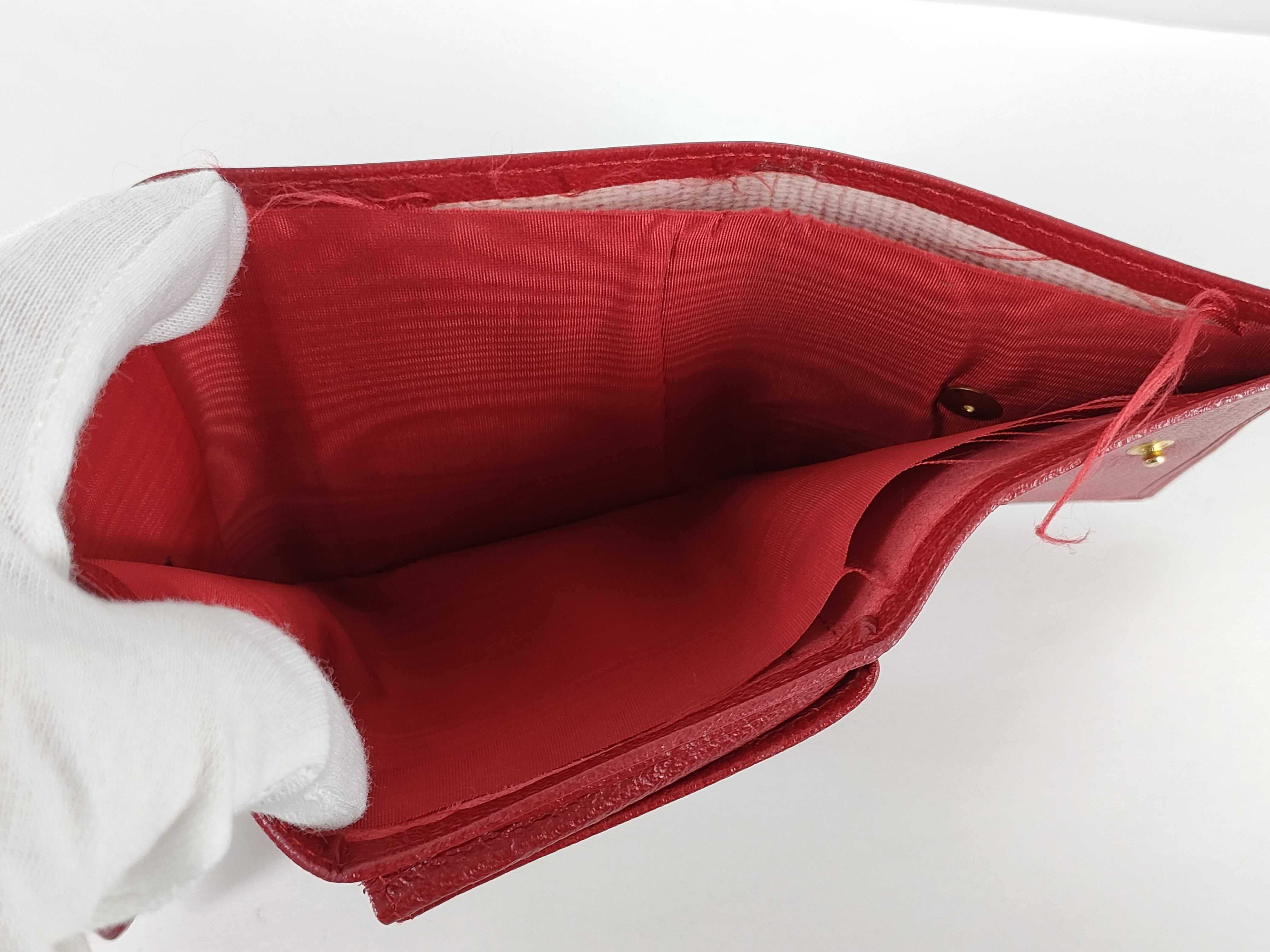 【水曜終了】(10707_0032)CHANEL ラムスキン 古銭入れ/名刺ケース 6番台 レッド ココマーク 財布