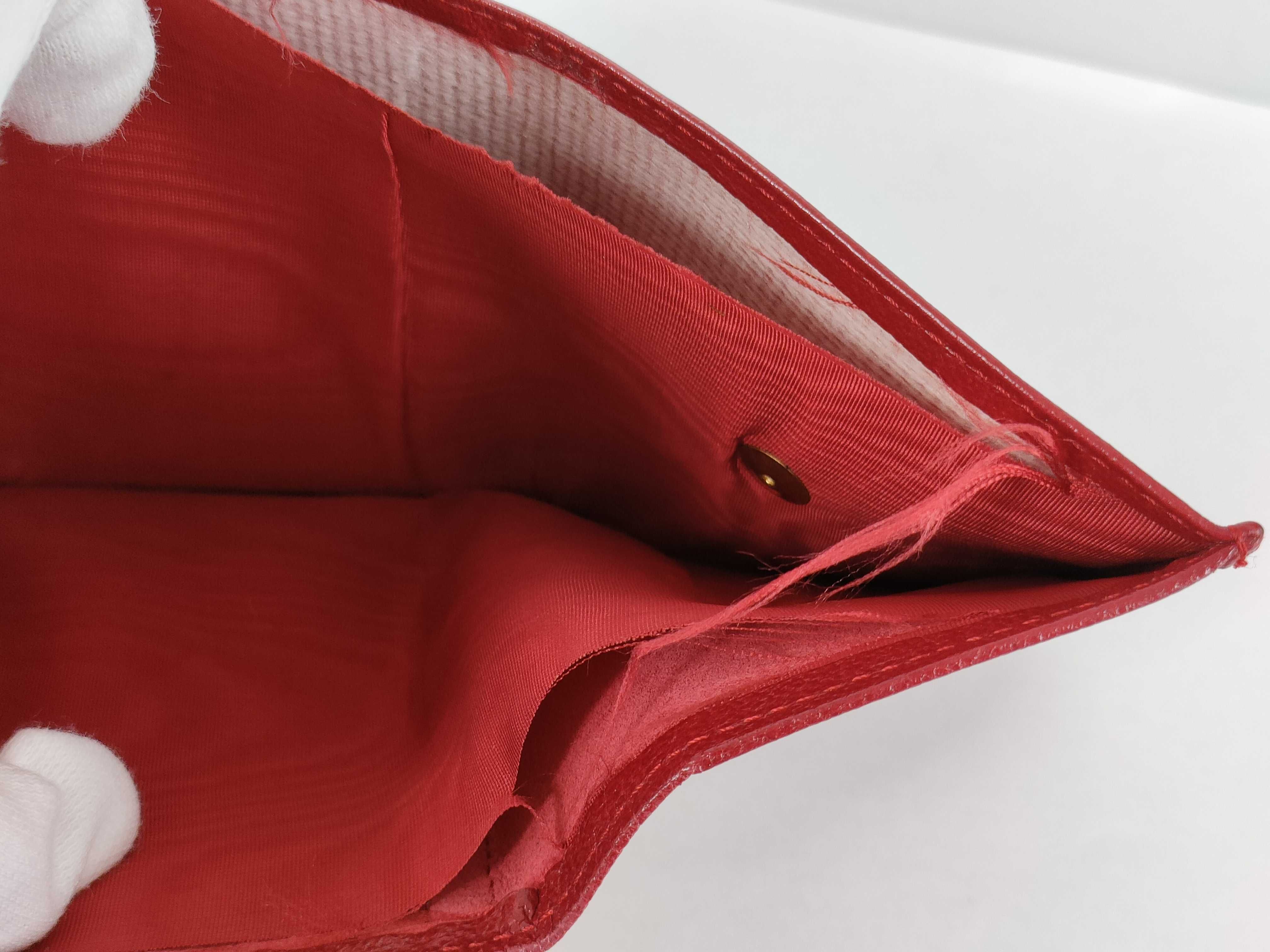 【水曜終了】(10707_0032)CHANEL ラムスキン 古銭入れ/名刺ケース 6番台 レッド ココマーク 財布