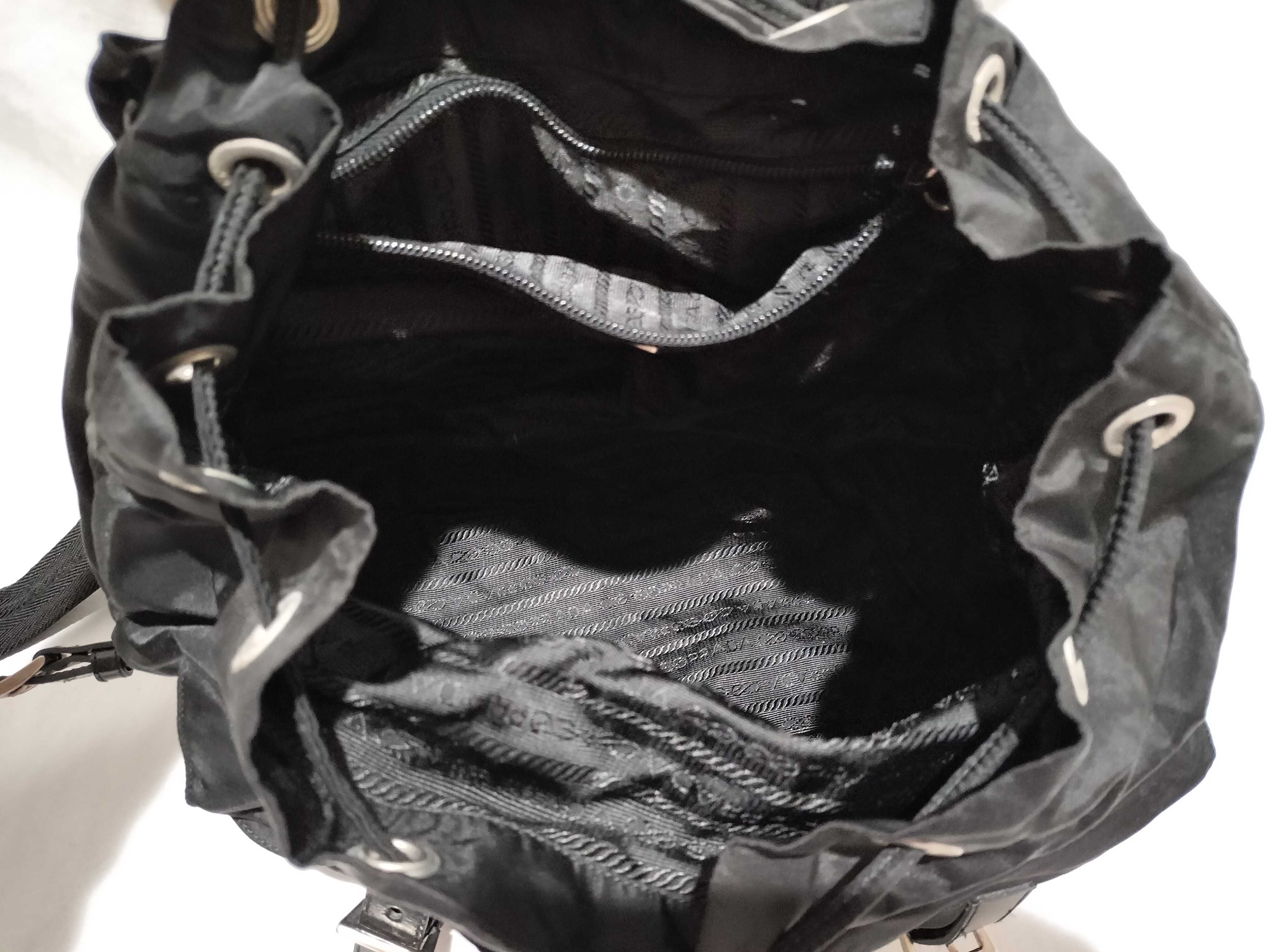 【水曜終了】(10709_0082)▼PRADA ナイロン リュック 三角プレート リュックサック