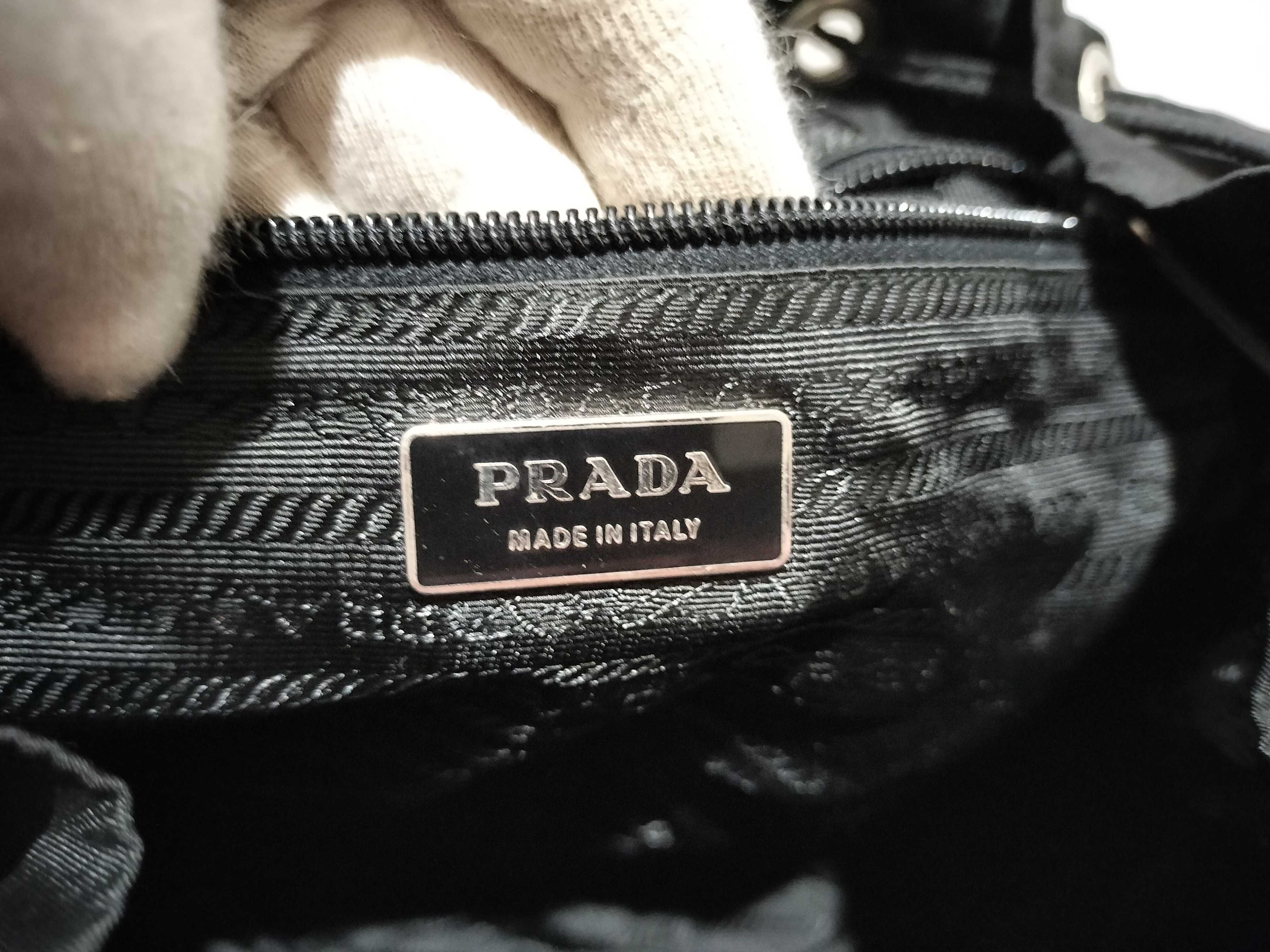 【水曜終了】(10709_0082)▼PRADA ナイロン リュック 三角プレート リュックサック