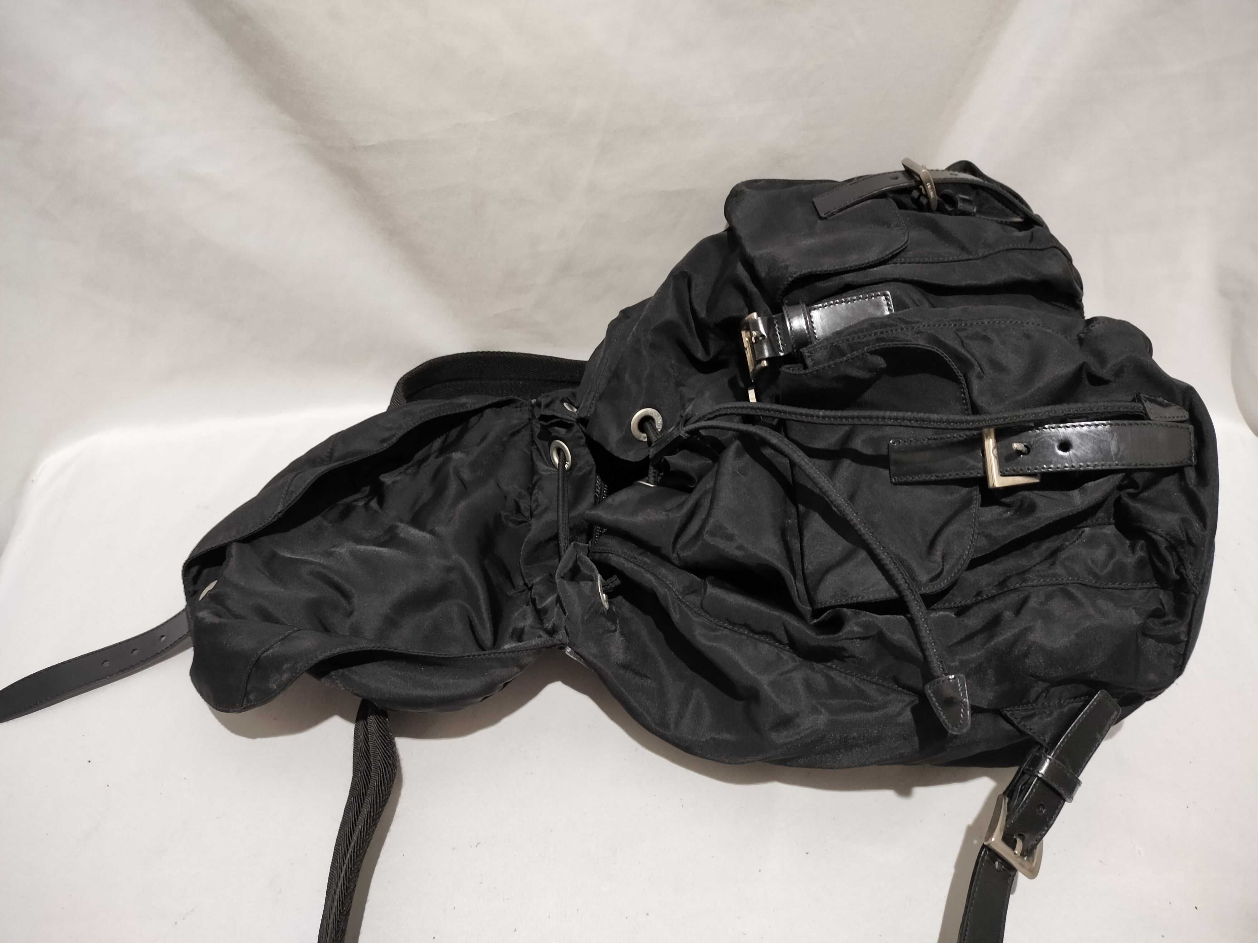 【水曜終了】(10709_0082)▼PRADA ナイロン リュック 三角プレート リュックサック