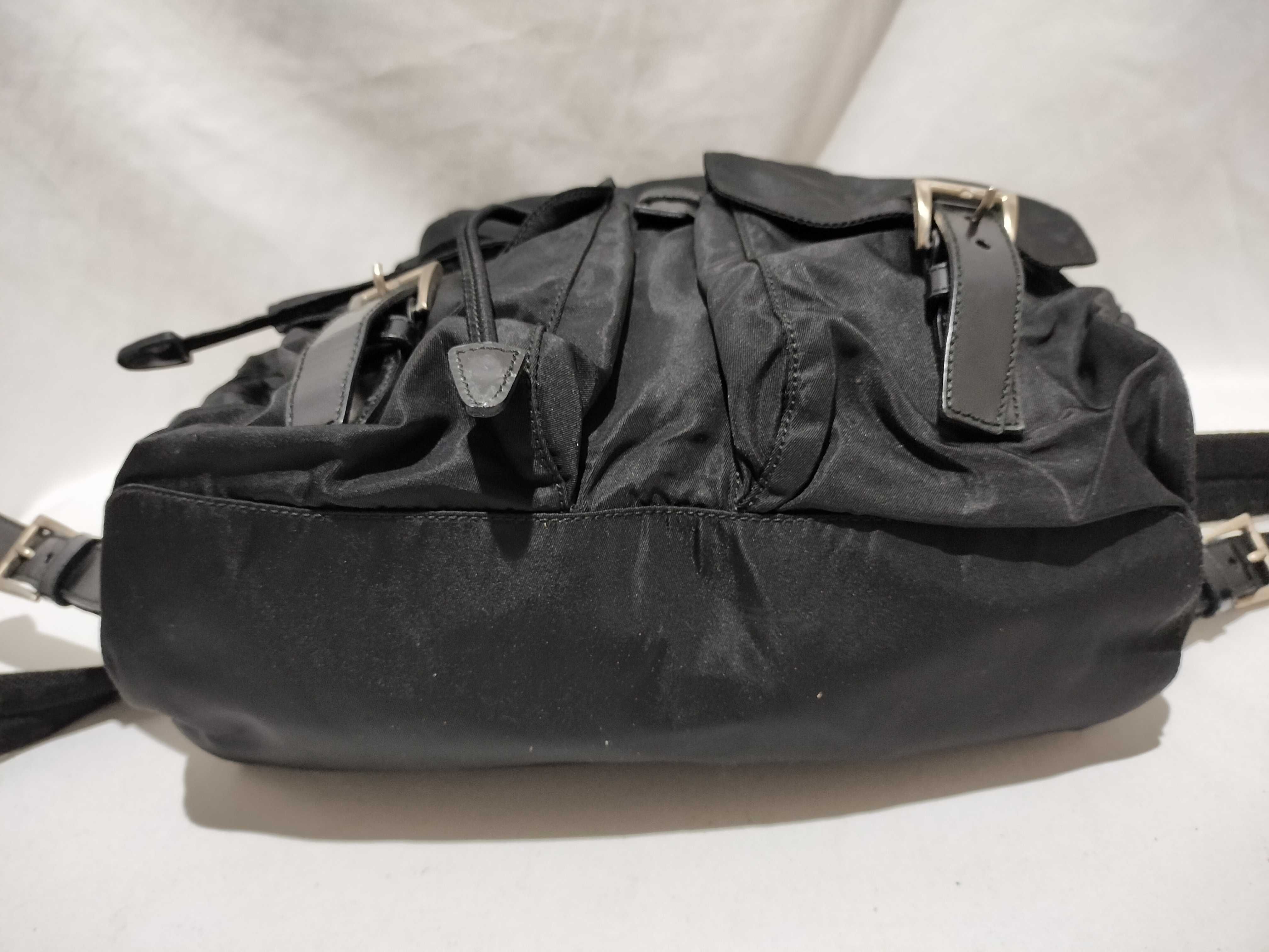 【水曜終了】(10709_0082)▼PRADA ナイロン リュック 三角プレート リュックサック